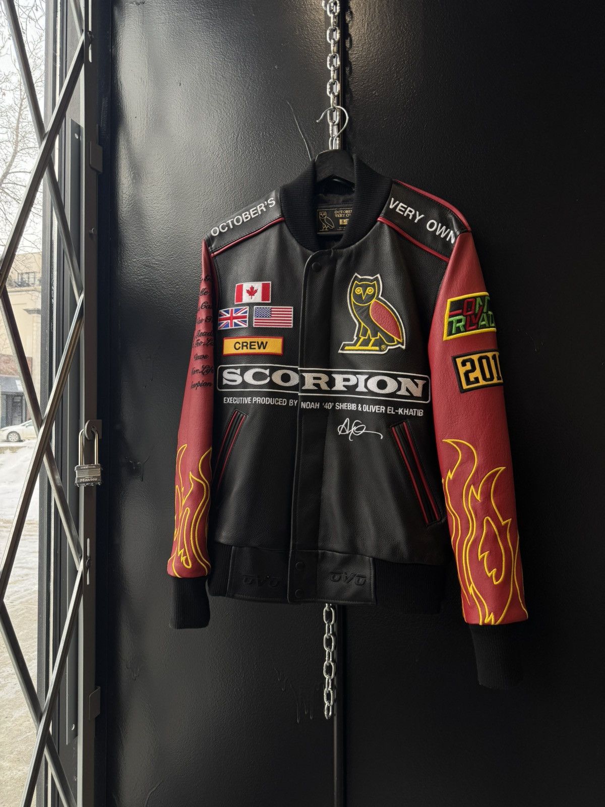 Drake Related INSANELY RARE OVO LEATHER VARSITY JACKET 2018