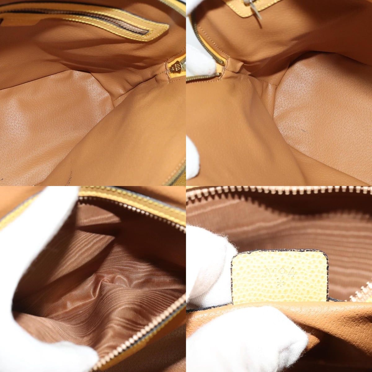 Celine CELINE Hand Bag Leather Yellow Gold Size ONE SIZE - 12 Thumbnail