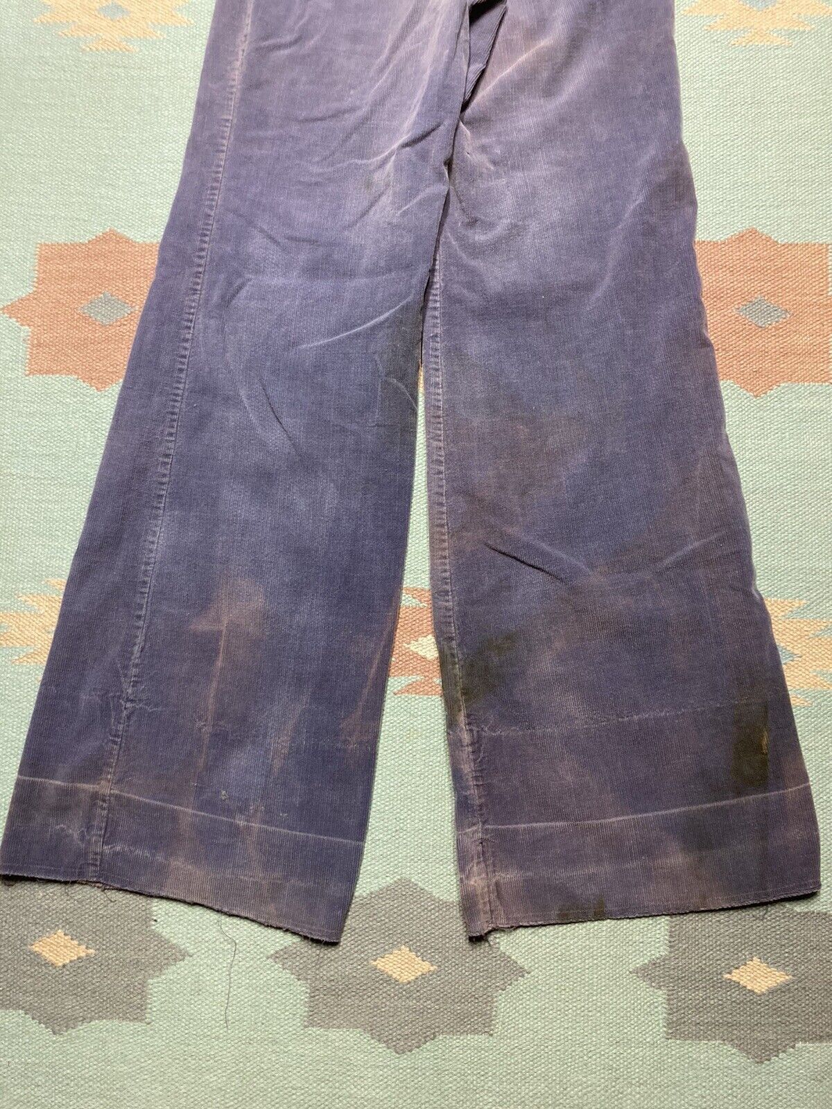 Vintage 70s corduroy bell bottoms elephant flare pants faded 22x33 Size 22" - 9 Thumbnail