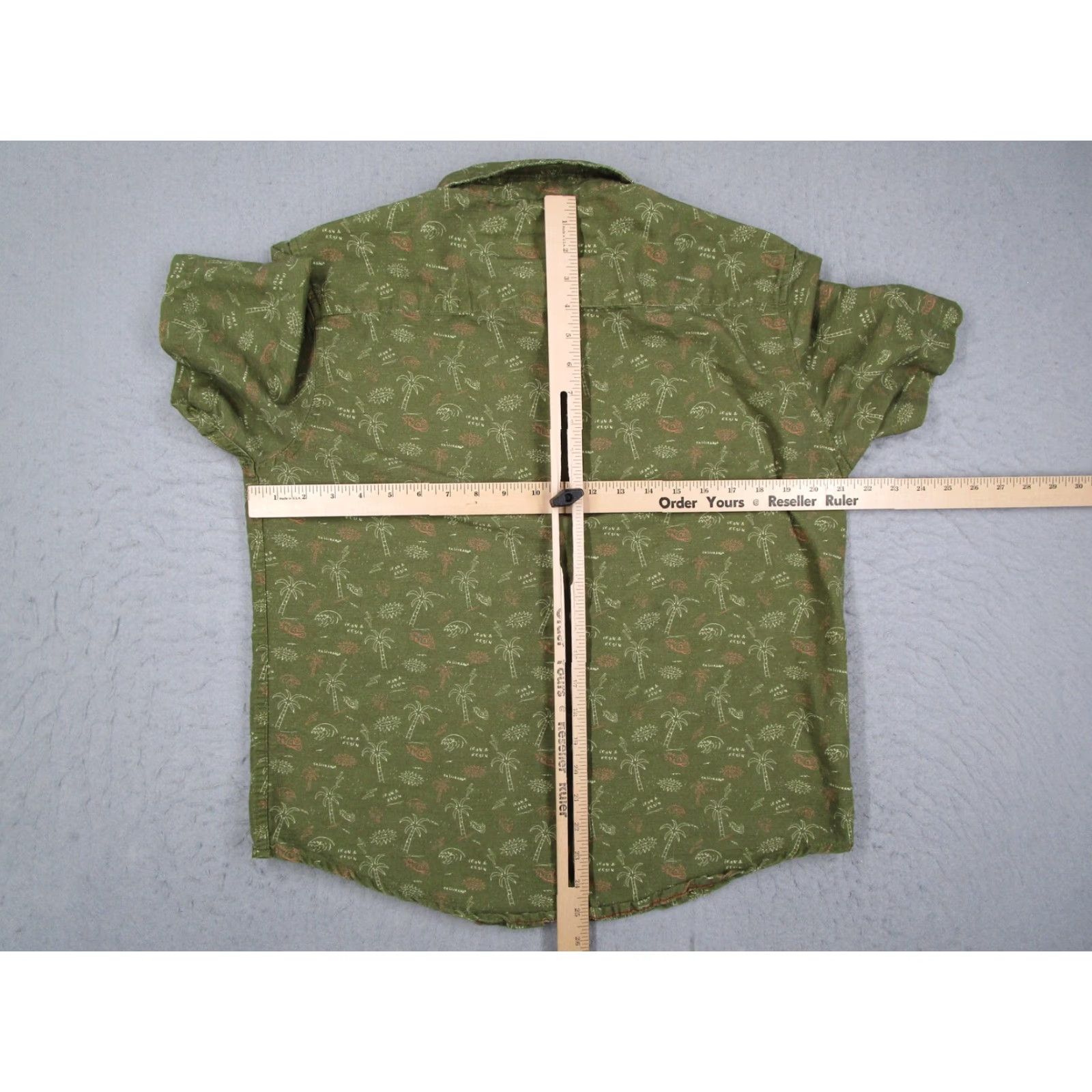 Vintage Iron And Resin Shirt Mens M Green Palm Print Short Sleeve Button Up Casual Size US M / EU 48-50 / 2 - 5 Thumbnail