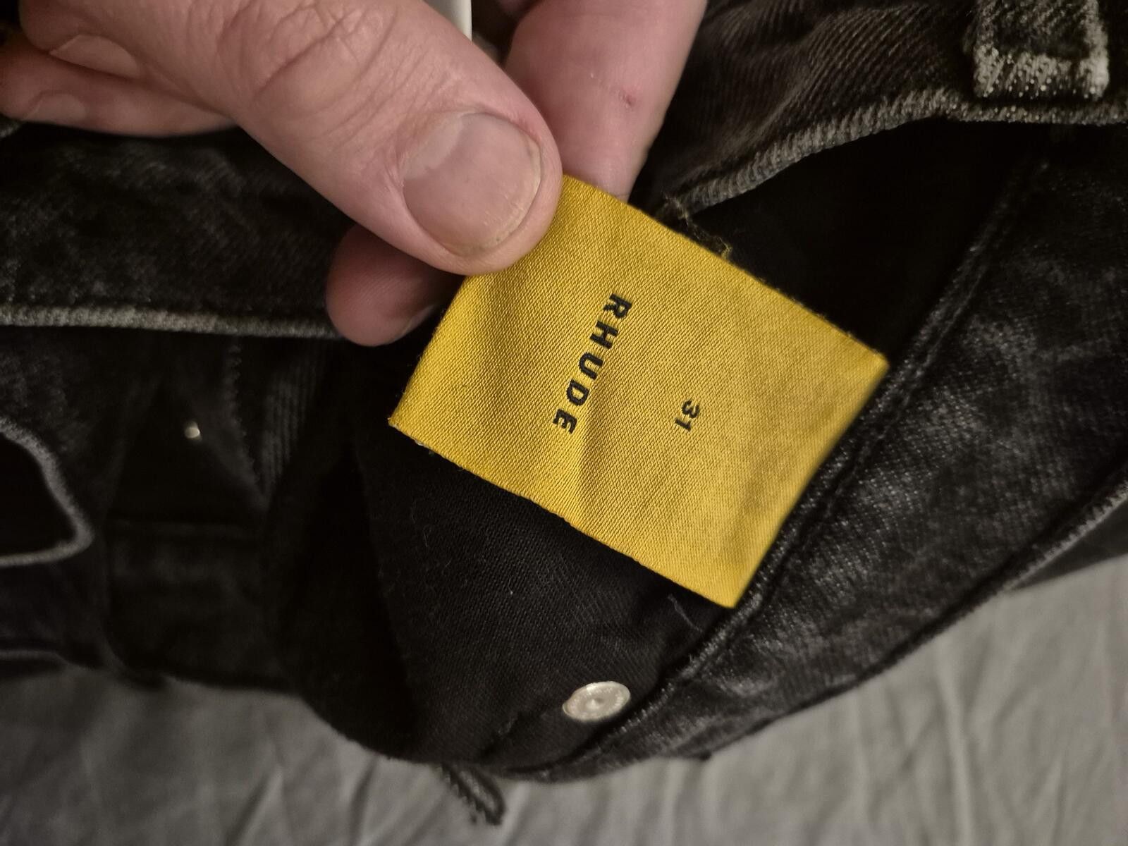 Rhude Rhude Black Denim Jeans Size 31 BNWT Size US 31 - 8 Thumbnail