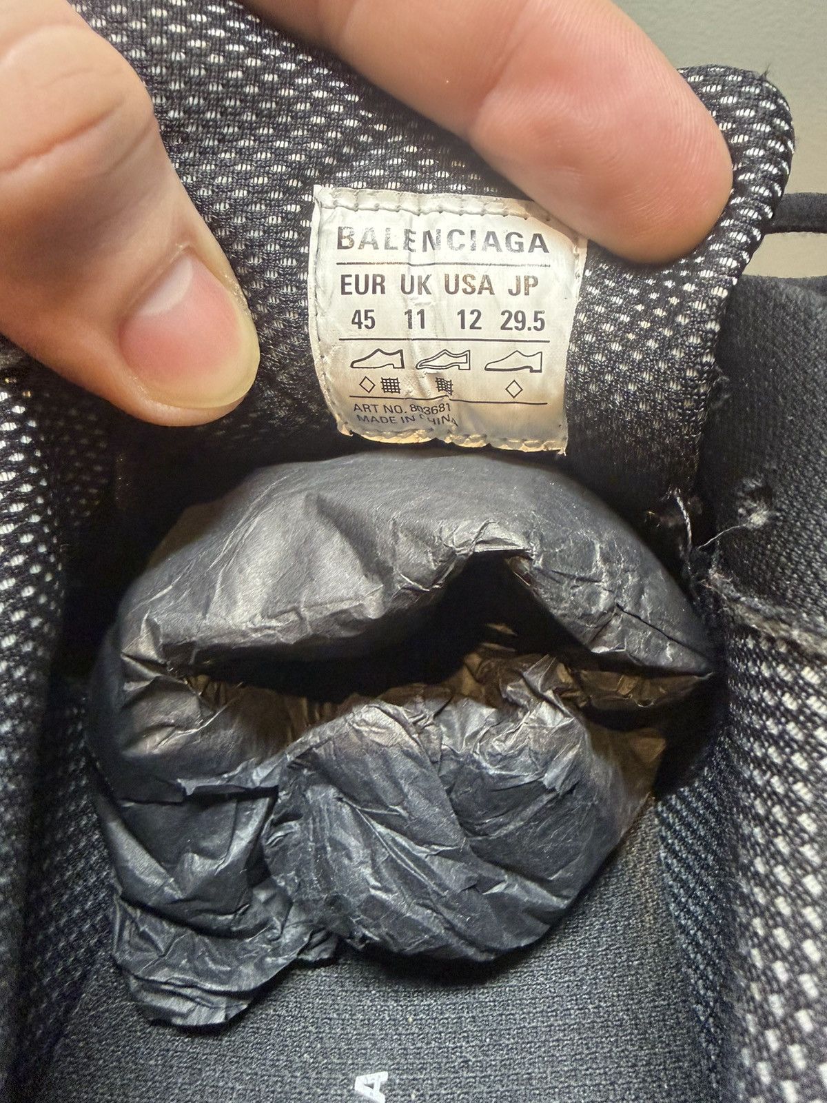 Balenciaga Balenciaga Stapler Black sneakers Size US 12 / EU 45 - 4 Thumbnail