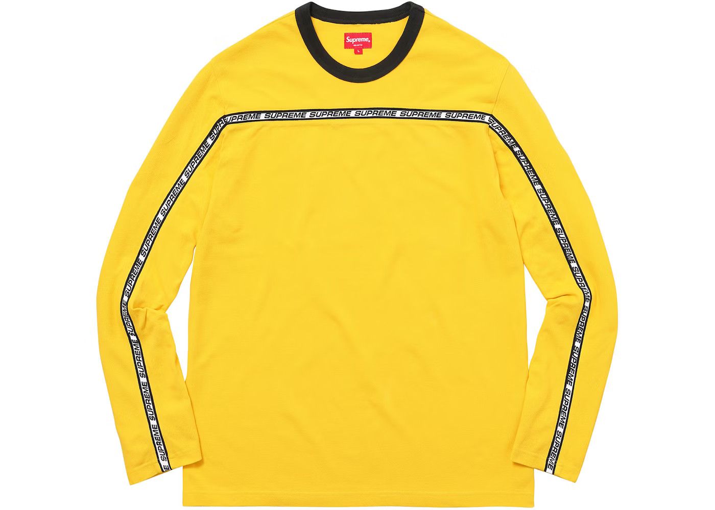 Supreme Supreme Tape Stripe L/S Pique Top Size US XL / EU 56 / 4 - 4 Thumbnail