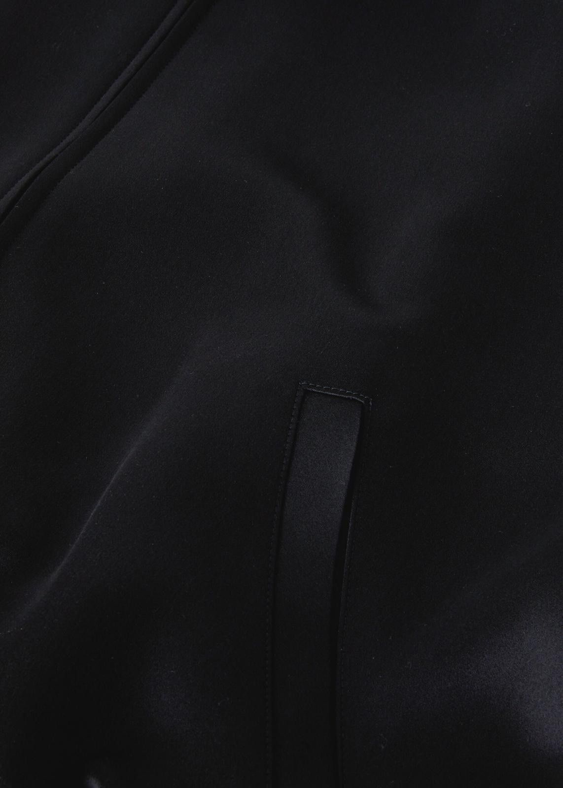 Loro Piana o1srvl11e0125 FAN6397 Satin Bomber Jacket in Black Size S / US 4 / IT 40 - 3 Thumbnail