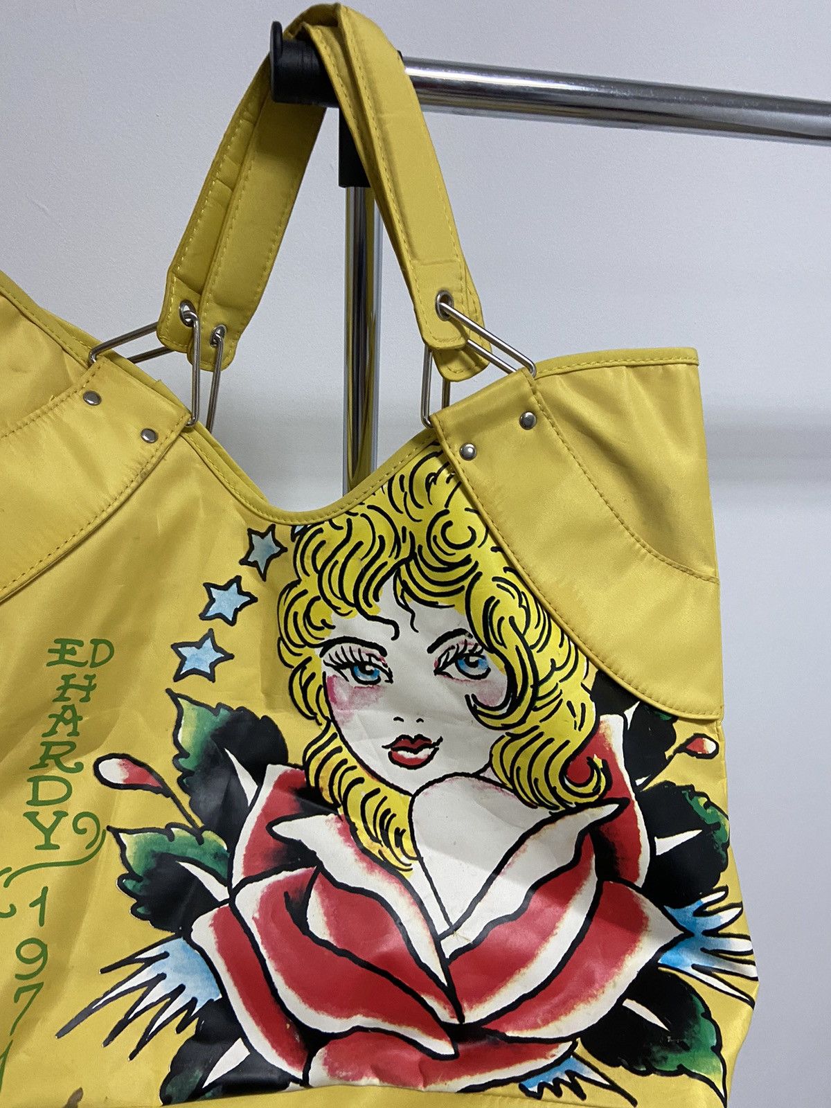 Ed Hardy × Vintage Ed Hardy Vintage Bag Shoulder Big Print Logo Shopper Size ONE SIZE - 2 Thumbnail