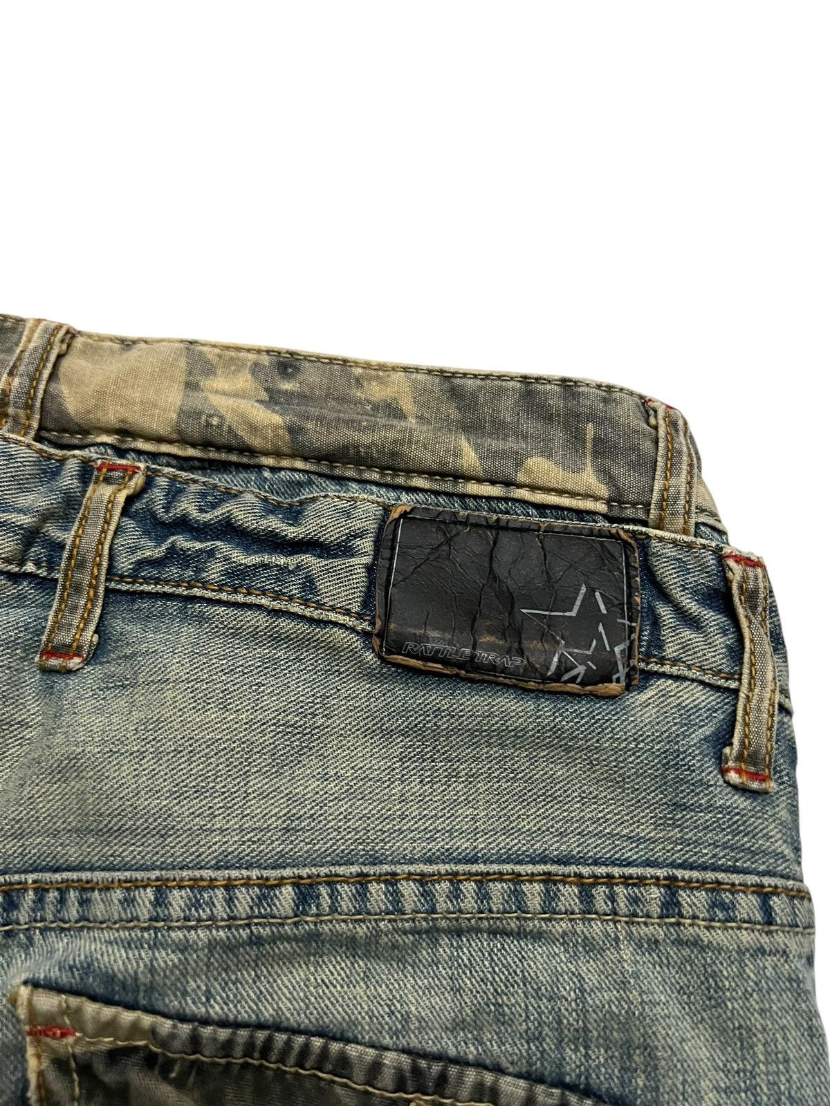 Japanese Brand Double Waist💥Rattle Trap Distressed Light Wash kapital style Size US 30 / EU 46 - 16 Thumbnail