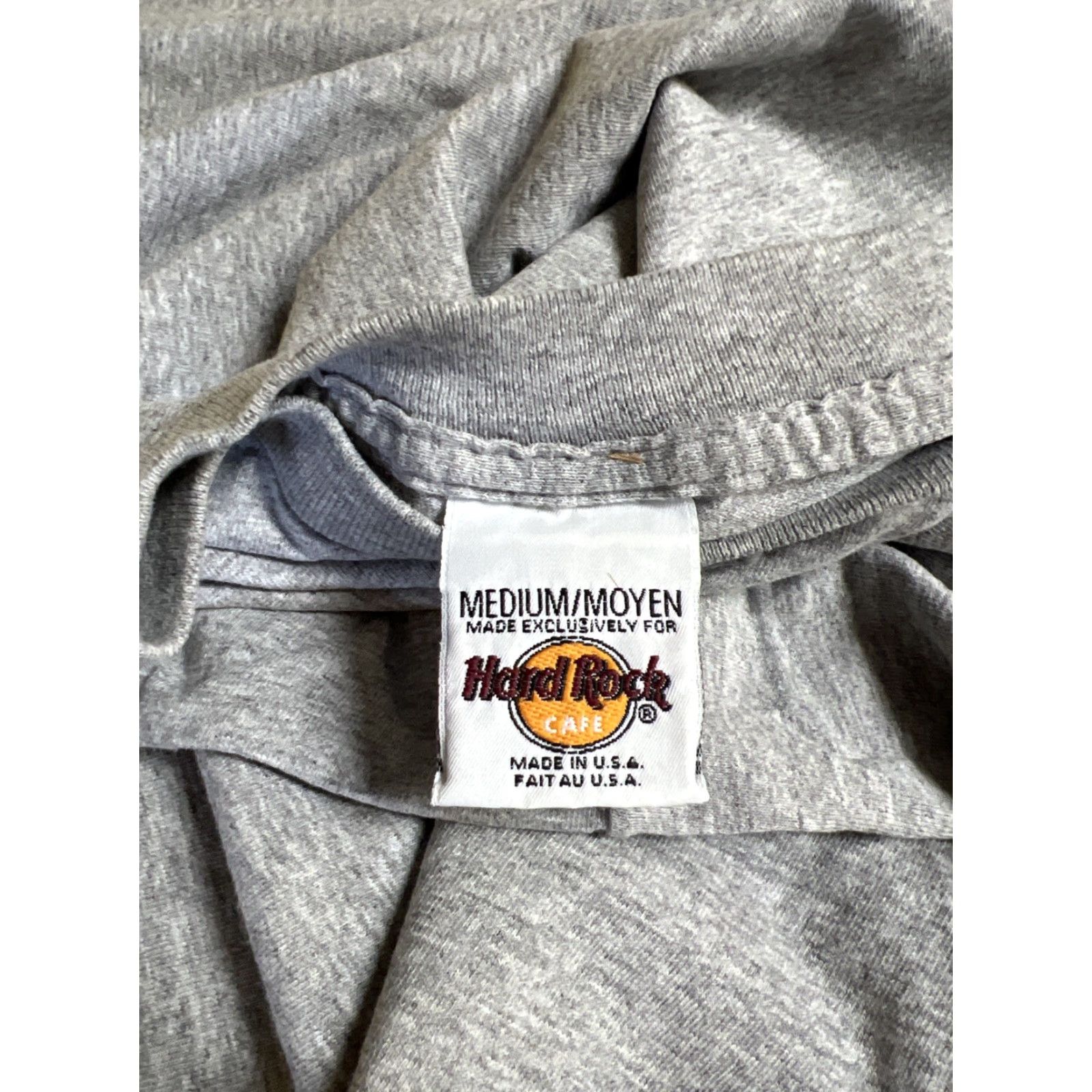 Hard Rock Cafe VINTAGE Hard Rock Cafe T Shirt Gray 90s Graphic Crew Neck Short Sleeve Mens M Size US M / EU 48-50 / 2 - 6 Thumbnail