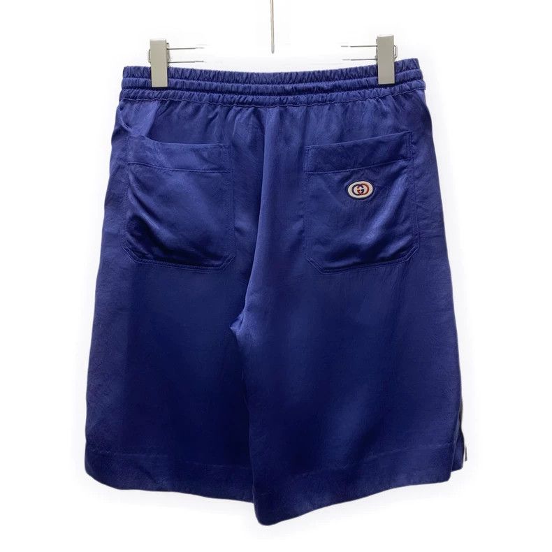 Gucci Gucci SizeS Dark blue side striped drawstring casual shorts Size US 29 - 2 Thumbnail