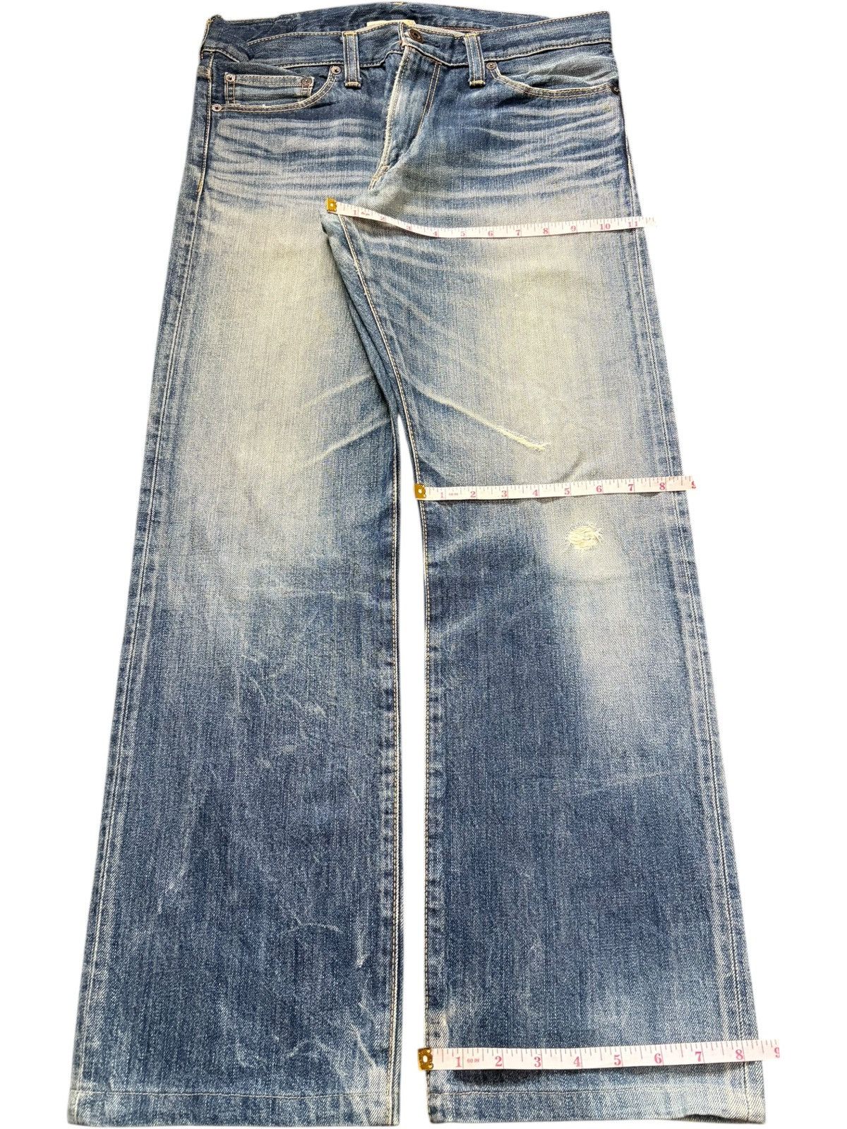 Edwin Vintage Japanese Brand Faded Wash Distress Loose Jeans Size US 32 / EU 48 - 8 Thumbnail
