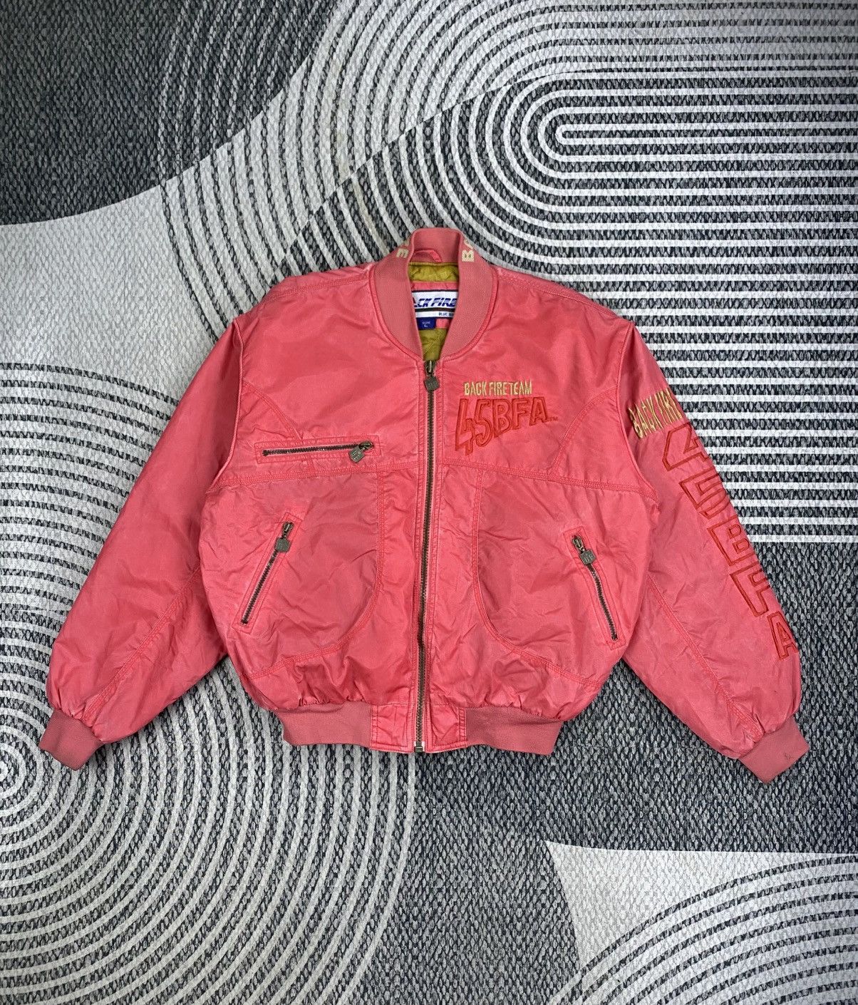 Vintage Vintage Back FireTeam 45BF4 Embroidery Bomber Jacket Size US XL / EU 56 / 4 - 3 Thumbnail