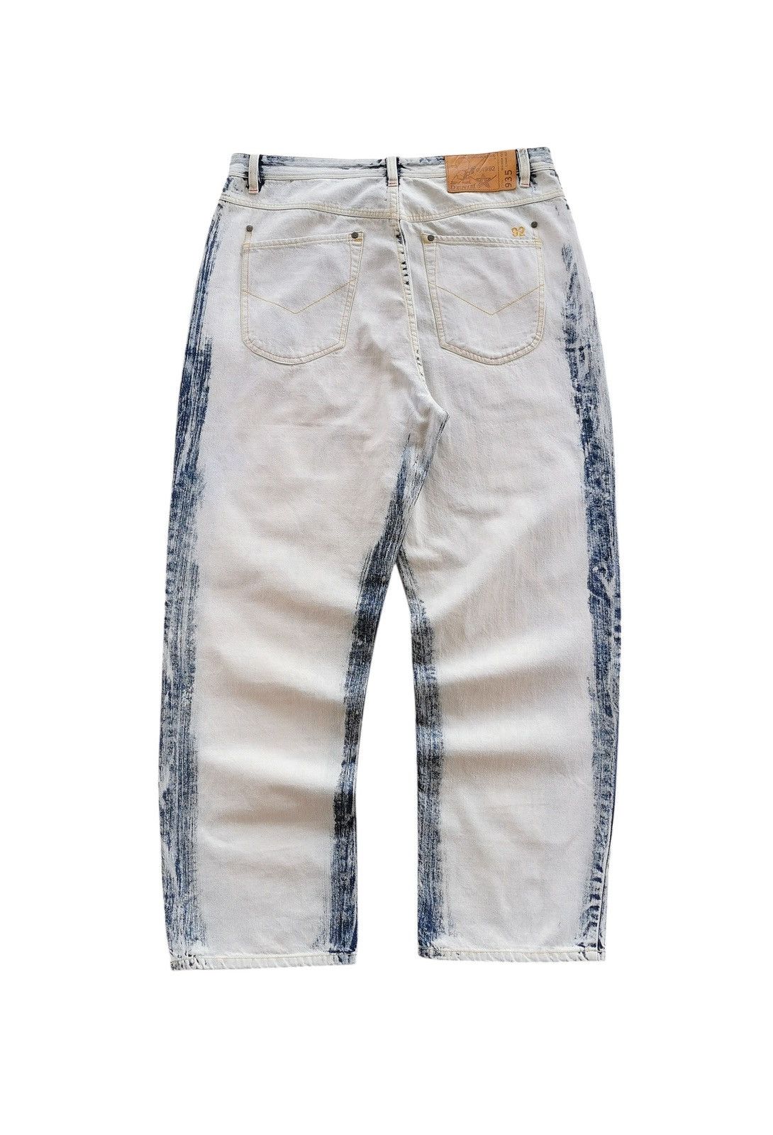 JNCO Touchbase 935 Baggy Jeans White with Blue Acid Wash Size 36 Size US 36 / EU 52 - 2 Thumbnail