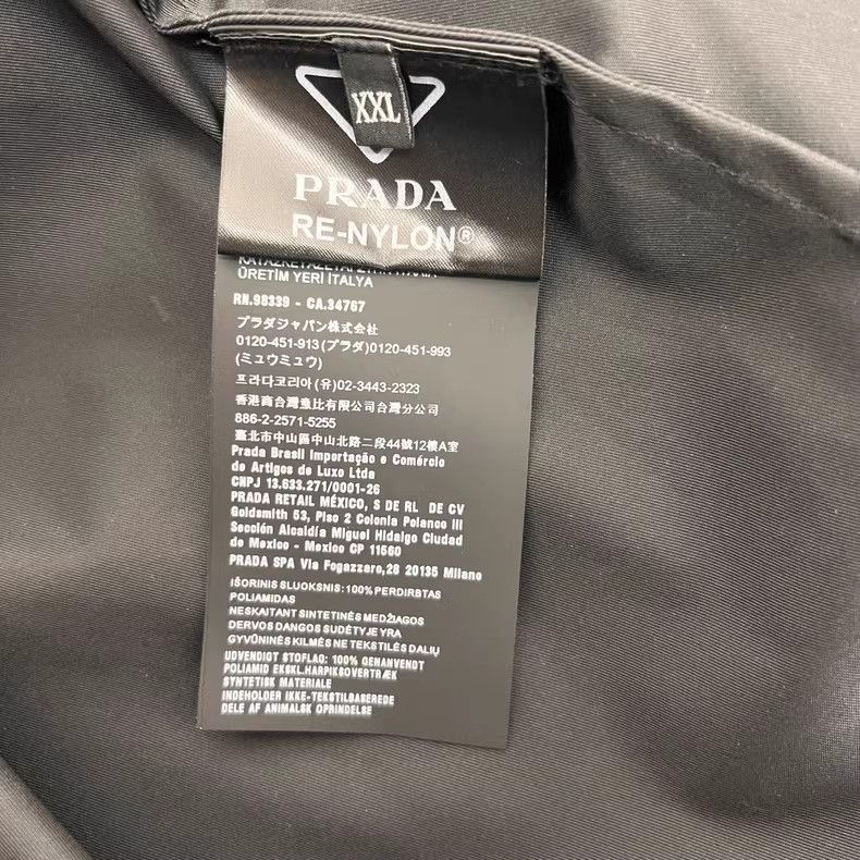 Prada Black Prada Logo Nylon Jacket XXL Size US XXL / EU 58 / 5 - 4 Thumbnail