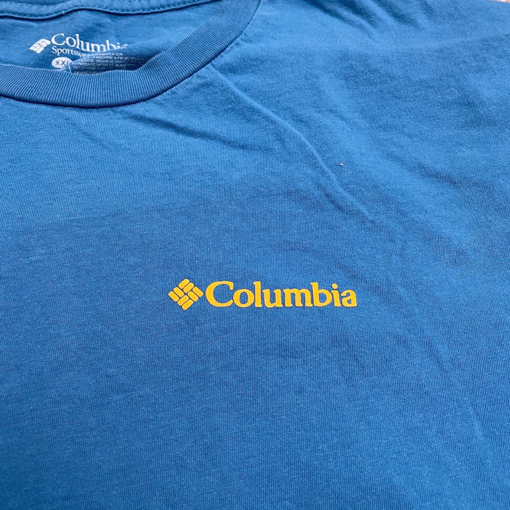 Vintage Columbia T-Shirt Mens XXL Blue Crew Neck Short Sleeve Cotton Casual Tee Size US XXL / EU 58 / 5 - 6 Thumbnail