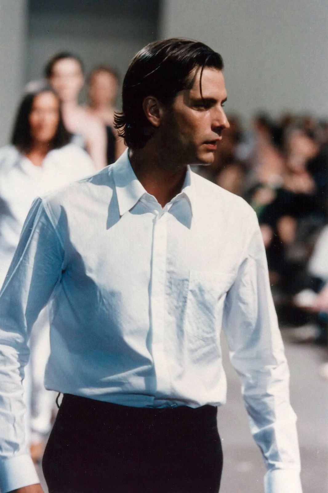 Helmut Lang HELMUT LANG Shirt Long Sleeve White 1998 Black Stripe Size US M / EU 48-50 / 2 - 4 Thumbnail