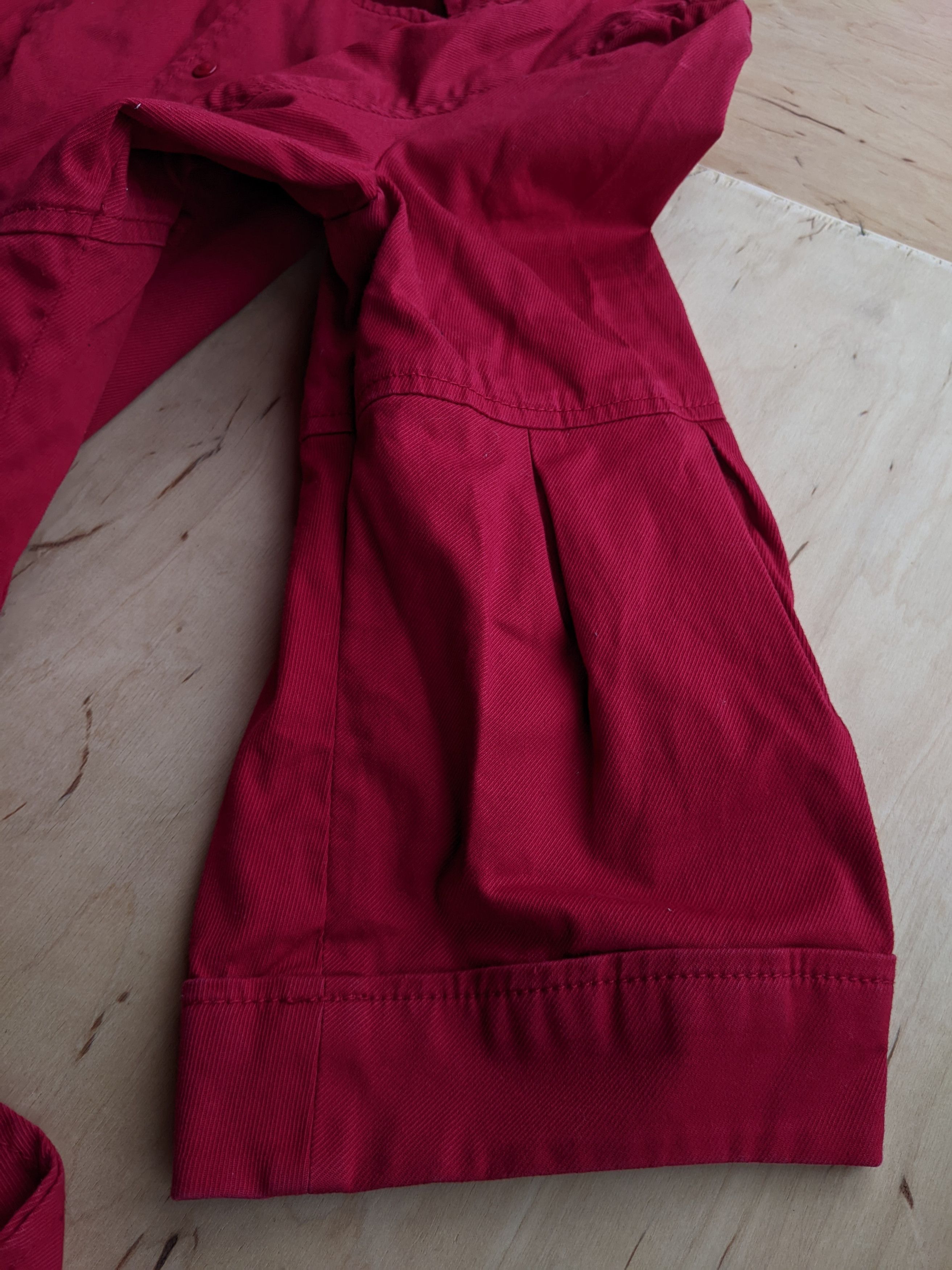 Armani Armani Exchage Red Denim Jacket Kimono Blazer Rundholz Dip Size L / US 10 / IT 46 - 13 Thumbnail