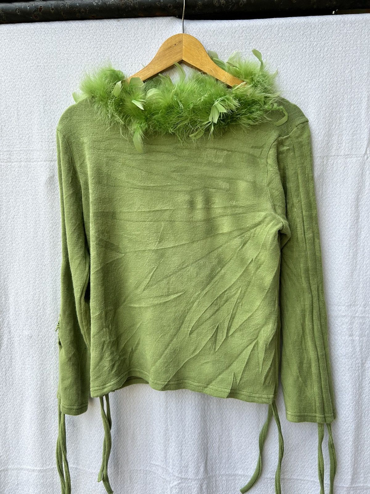 If Six Was Nine × Japanese Brand 💸BINDINGOFFER💸Japanese knit tomomi fur collar green style Size US S / EU 44-46 / 1 - 1 Thumbnail