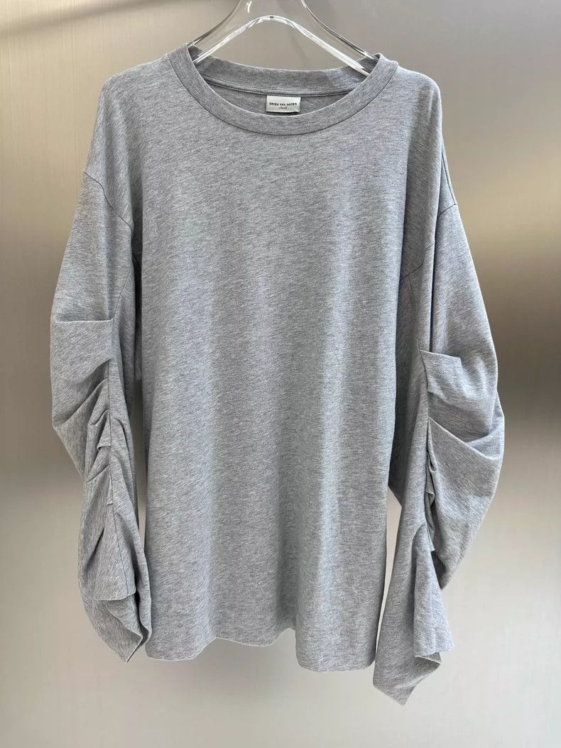 Dries Van Noten dries van noten Gray long-sleeved T-shirt 2504-Nextarrow Size US S / EU 44-46 / 1 - 1 Thumbnail