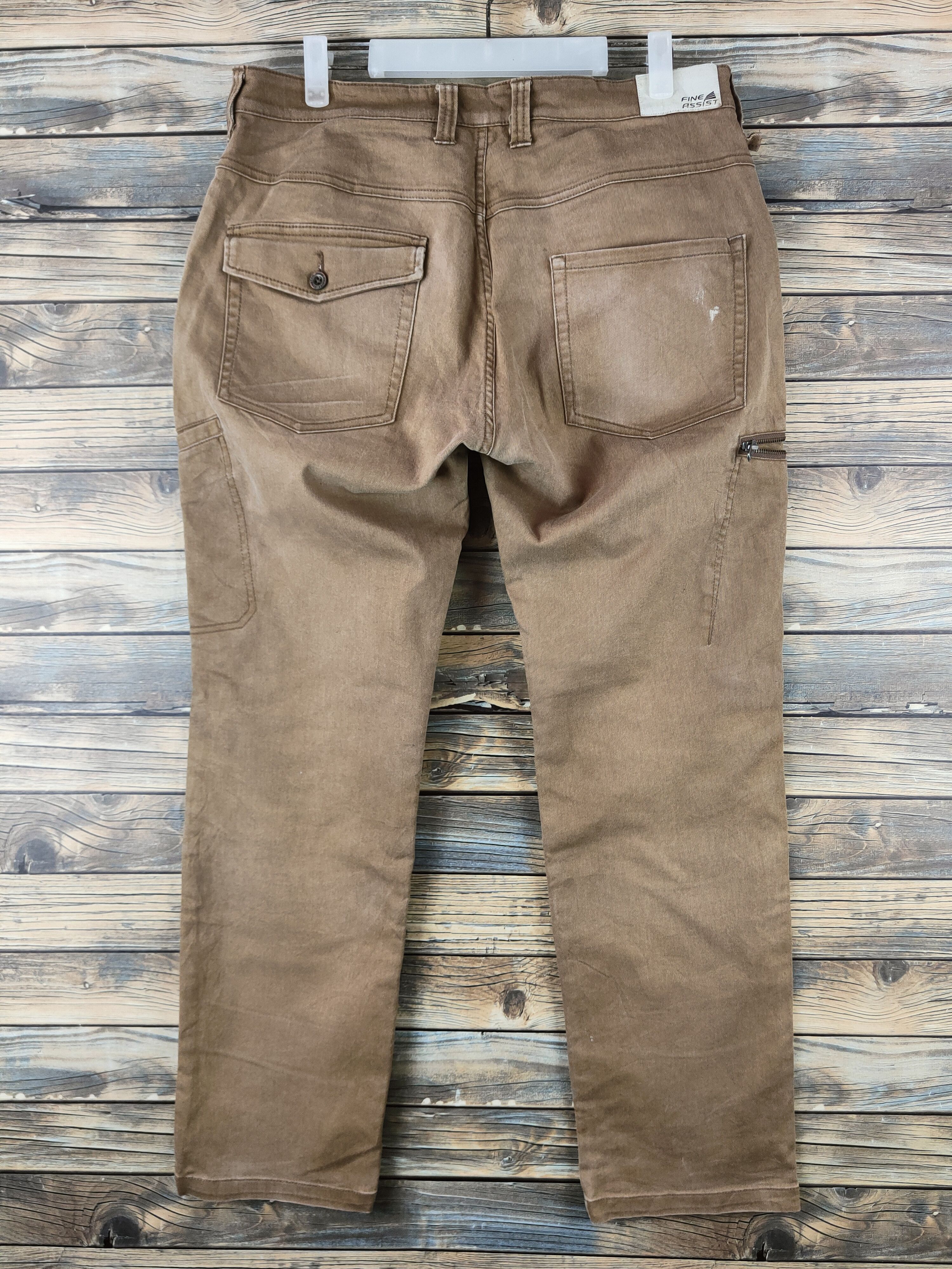 Japanese Brand DL Fine Assist Brown Multipocket Cargo Pants #46-322 Size US 34 / EU 50 - 7 Thumbnail