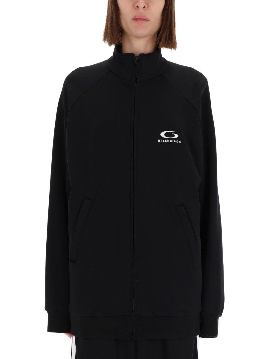 Balenciaga BALENCIAGA SWEATSHIRT WITH LOGO - BLACK (FR 38) Size S / US 4 / IT 40 - 1 Thumbnail