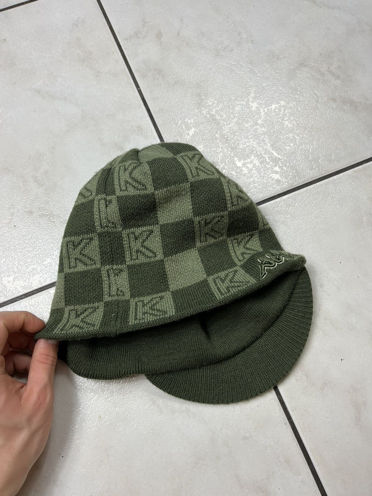Kappa × Vintage Vintage Kappa visor radar beanie knitted hat cap hip hop y2k Size ONE SIZE - 8 Thumbnail