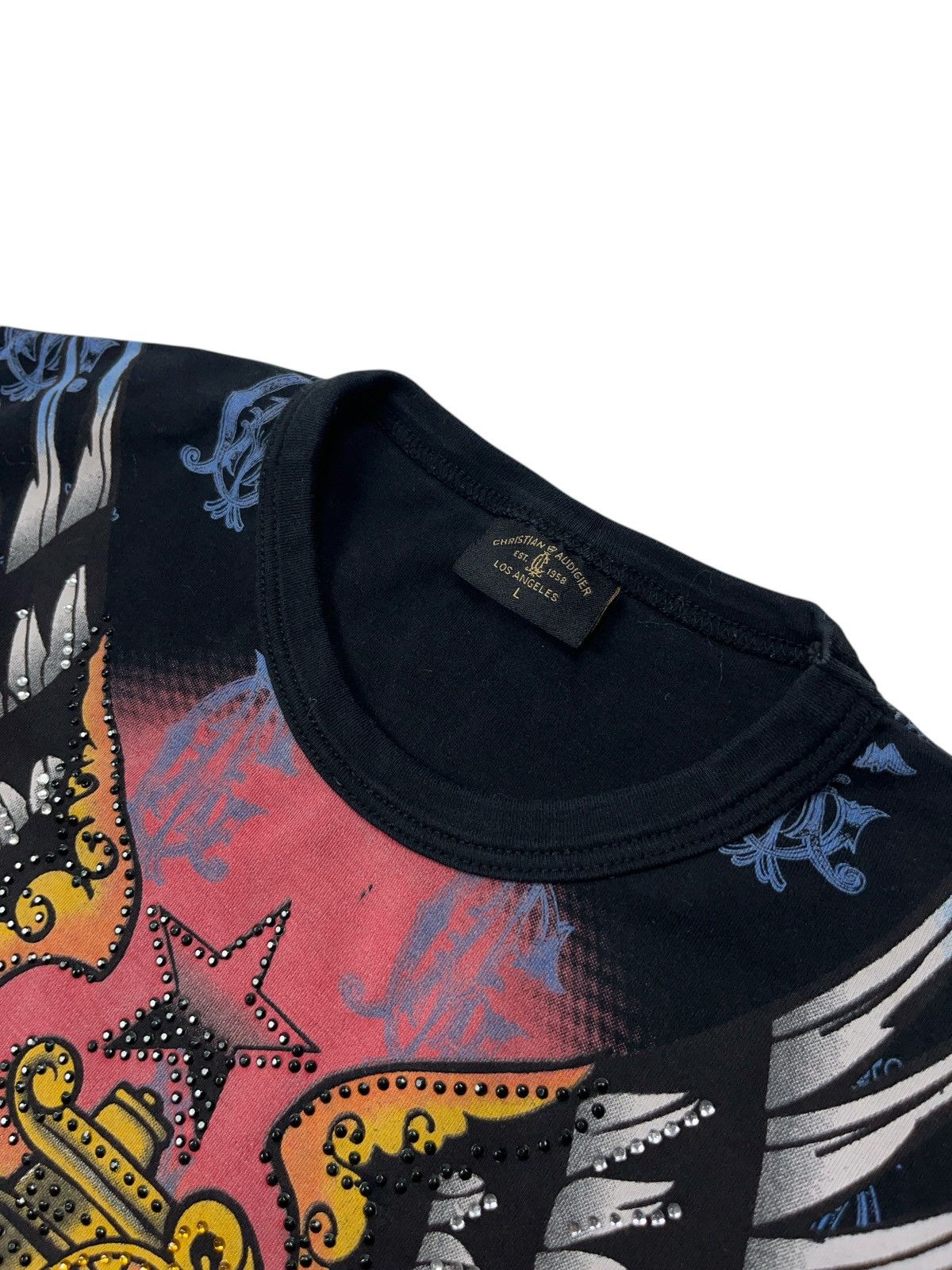 Christian Audigier Vintage y2k Christian Audigier Grenade Studded Tank Top Tee Size US L / EU 52-54 / 3 - 6 Thumbnail