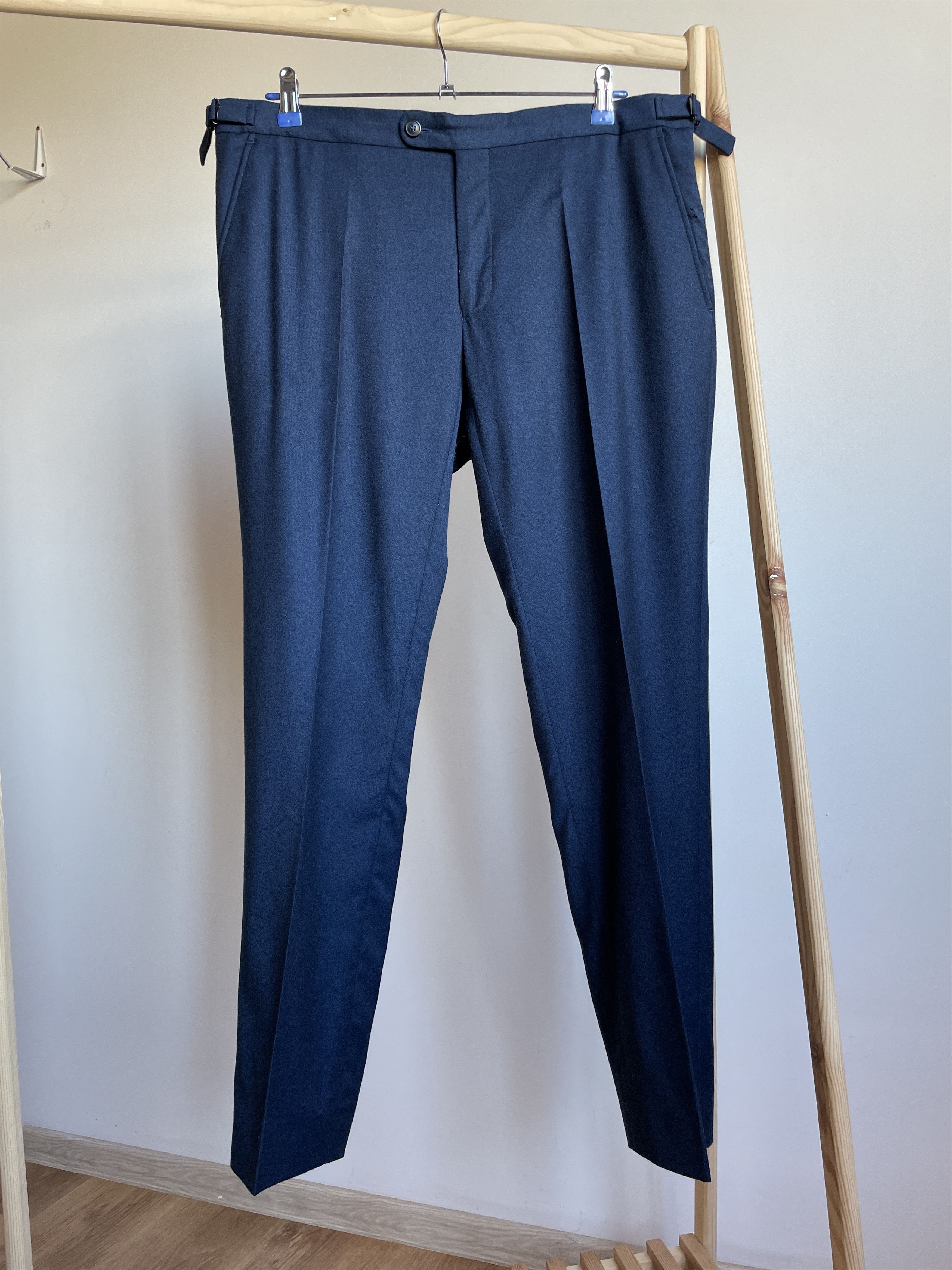 Other Clements and Church Bespoke 3 Pieces Navy Wool Suit Size 44R - 13 Thumbnail
