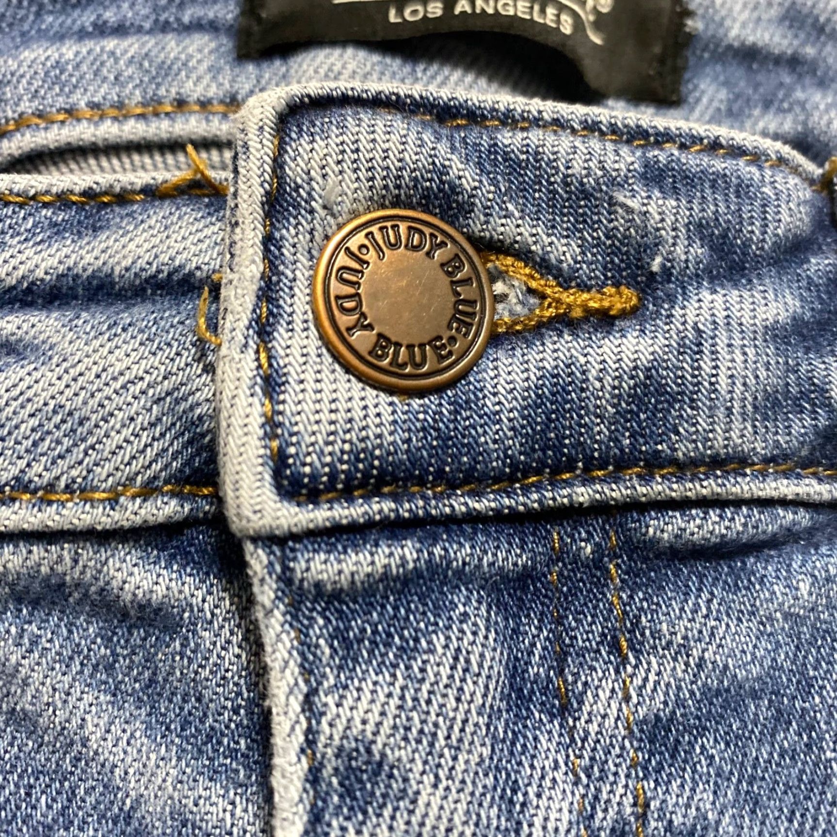 Denime Judy Blue Jeans Womens Jeans Distressed 5-Pocket Skinny Mid Rise Blue Denim Distress Size 34" / US 12 / IT 48 - 6 Thumbnail