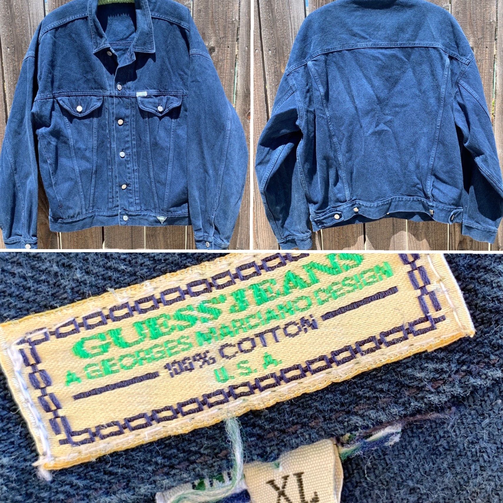 Guess VINTAGE Guess Jeans Denim Jacket 1990s Made In USA Men’s Blue XL Denim Jacket Mens XL Blue 90s Guess Jeans Jacket Vintage Men’s Blue XL Size US 36 / EU 52 - 5 Thumbnail
