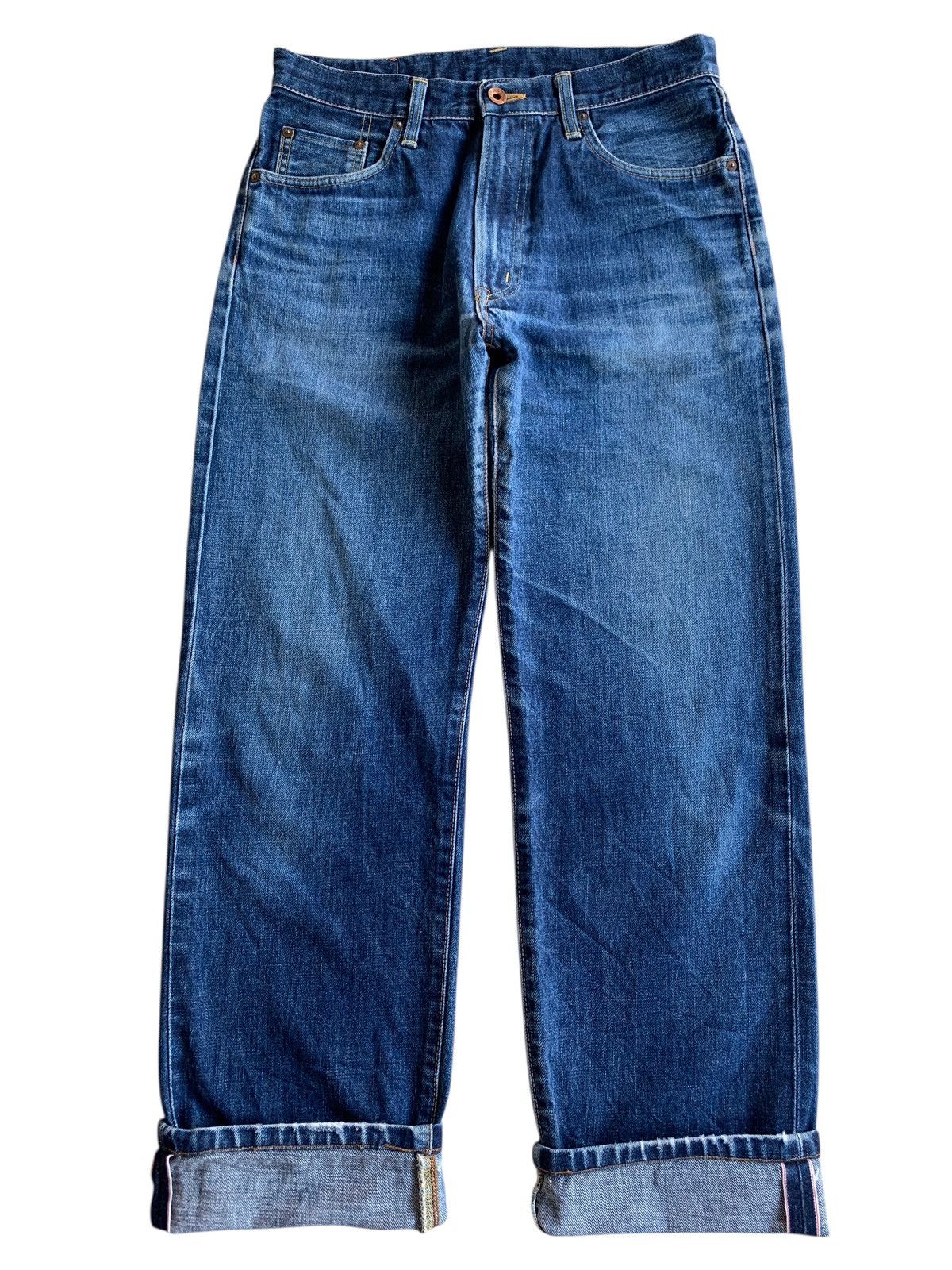 Edwin VINTAGE EDWIN 505XX SELVEDGE FADED JAPANESE DISTRESSED DENIM Size US 30 / EU 46 - 5 Thumbnail