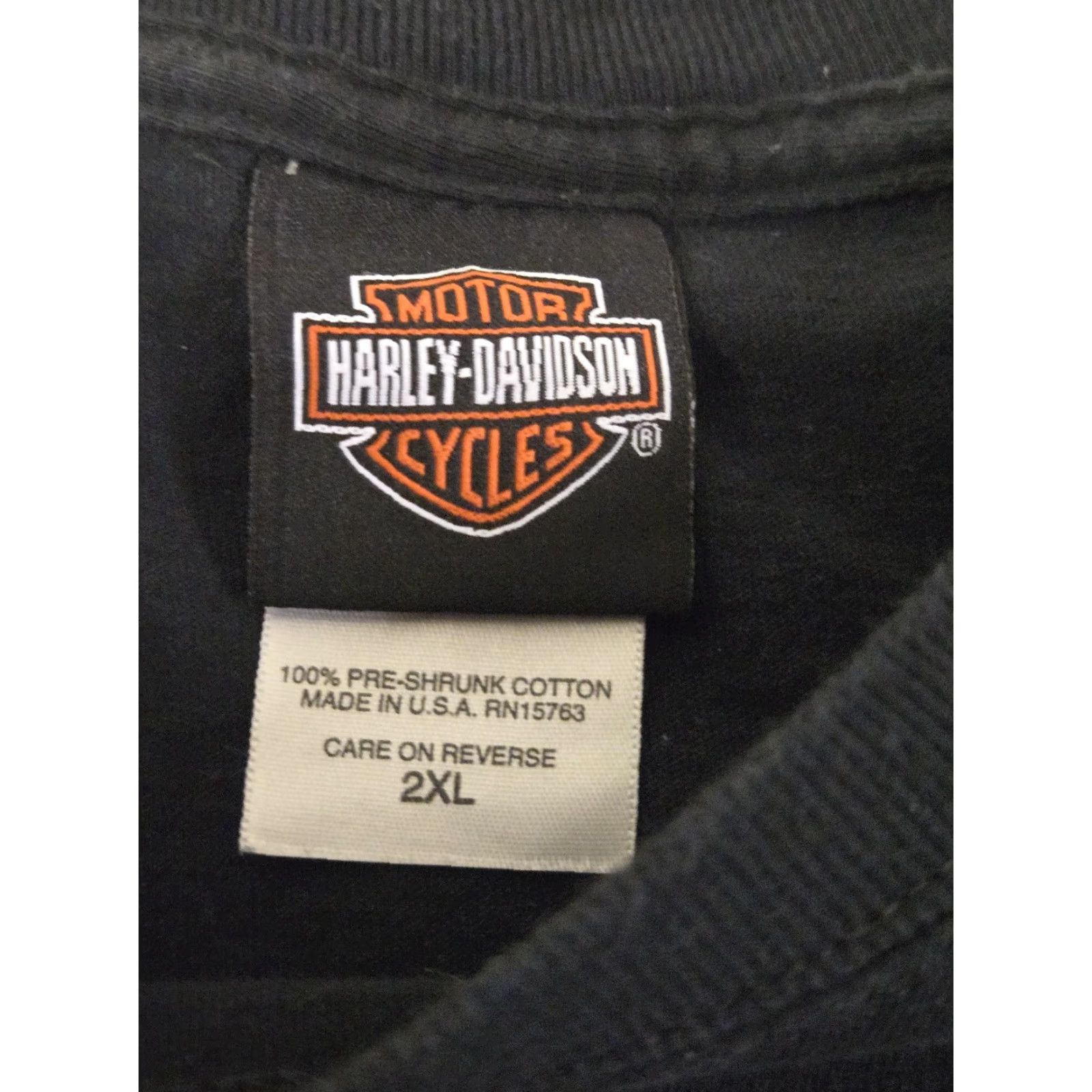 Harley Davidson VINTAGE Harley-Davidson Shirt Mens 2XL Fat Boy Rules Grand Canyon Arizona 2006 Black Crew Neck Short Sleeve Graphic Print Pockets Size US XXL / EU 58 / 5 - 3 Thumbnail