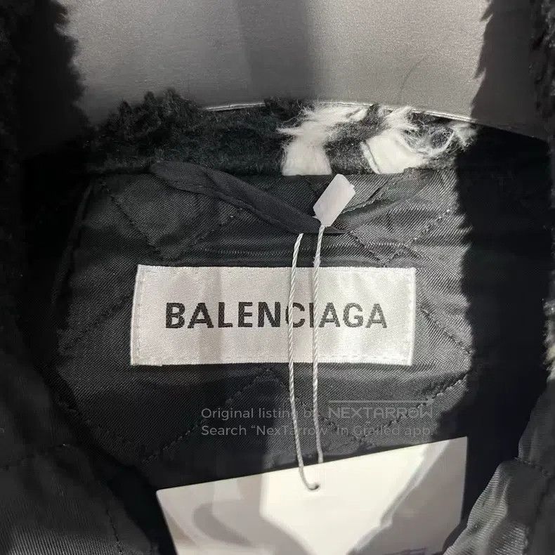Balenciaga Balenciaga Black Teddy Full Print Jacket Size XXS / US 00 / IT 34 - 5 Thumbnail