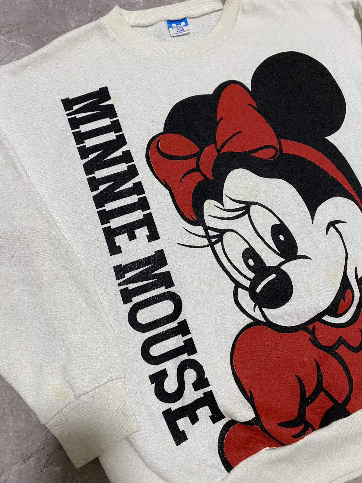 Disney Vintage 80s Disney Minnie Mouse Big Logo Sweatshirt USA Size US XL / EU 56 / 4 - 5 Thumbnail