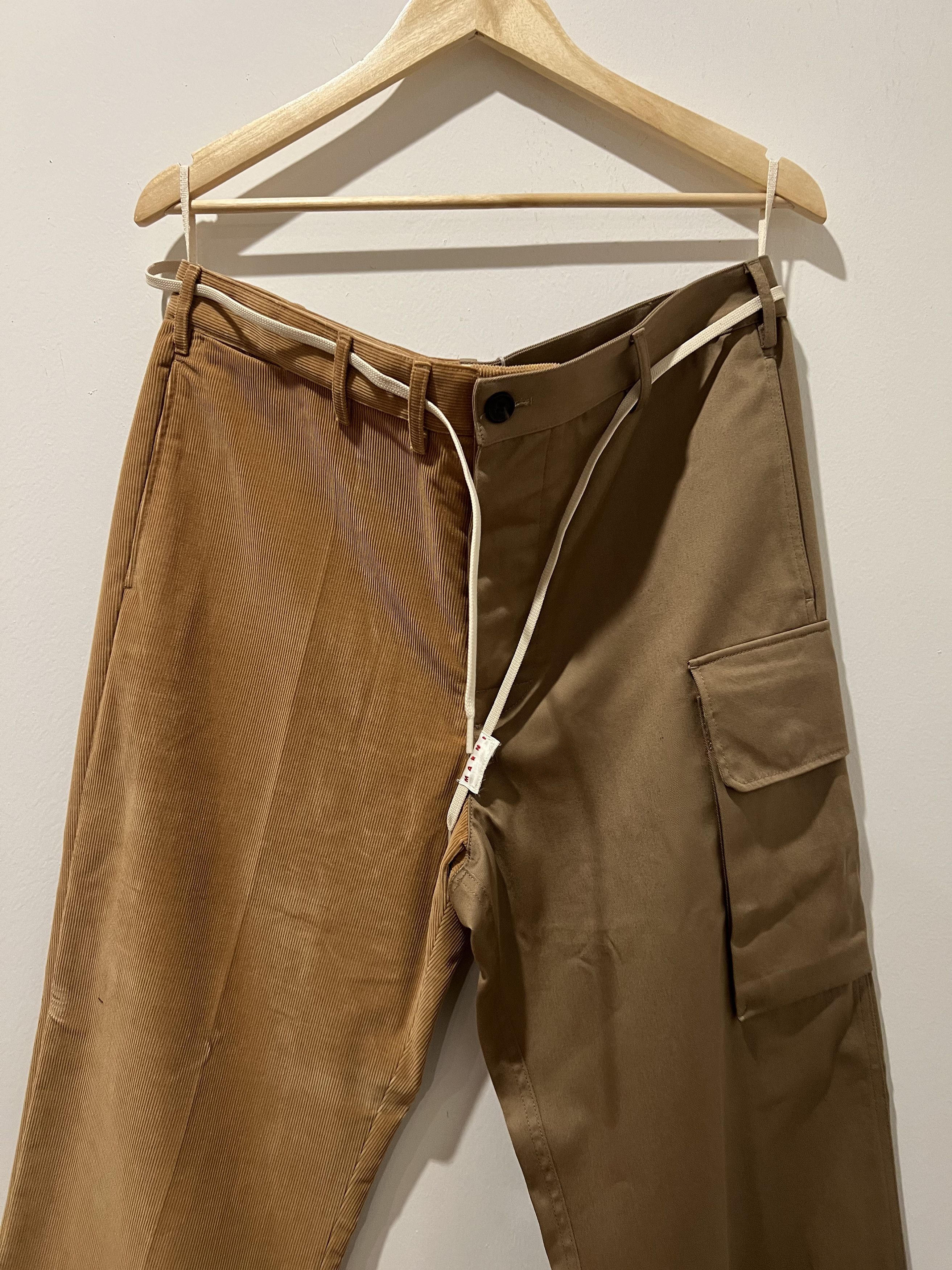 Marni Marni Two-Tone Panel Pants – Brown/Tan, Size 50 – Brand New Size US 34 / EU 50 - 5 Thumbnail