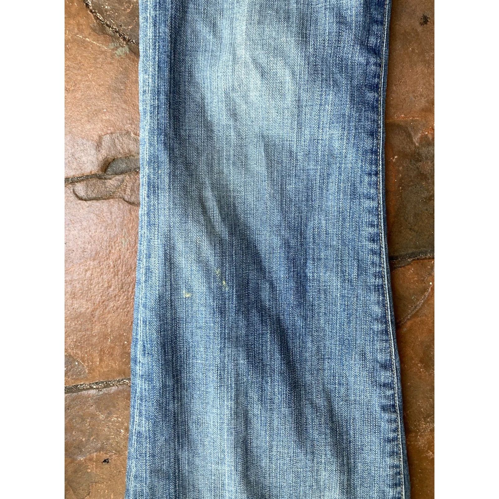 Vintage VINTAGE AG Adriano Goldschmied The Legend Flared Jeans 28R Denim Distressed 5-Pocket Women's Blue Slim Fit Distressed Pockets 33in Inseam Jeans Women Size 28" / US 6 / IT 42 - 6 Thumbnail