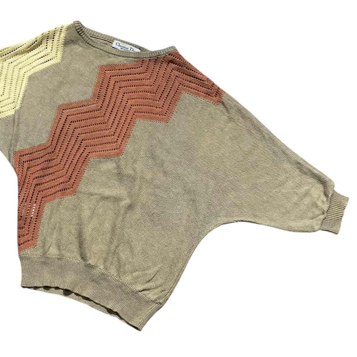 Christian Dior Monsieur × Dior × Vintage Vintage Christian Dior Asymmetric Knit Sweatshirt Size M / US 6-8 / IT 42-44 - 4 Thumbnail