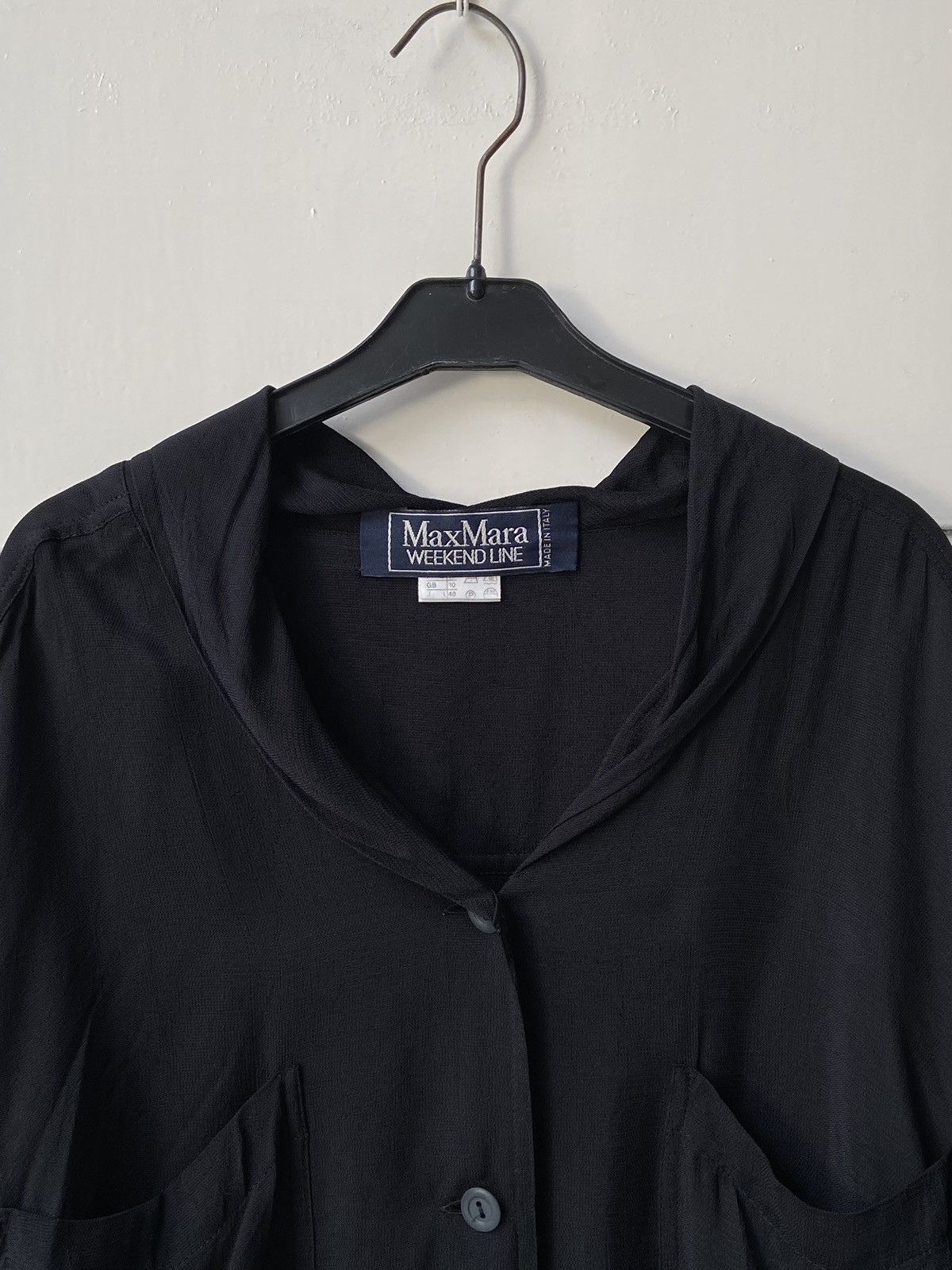 Max Mara MAX MARA Black Crop Shirt Size XXL / US 16-18 / IT 52-54 - 10 Thumbnail