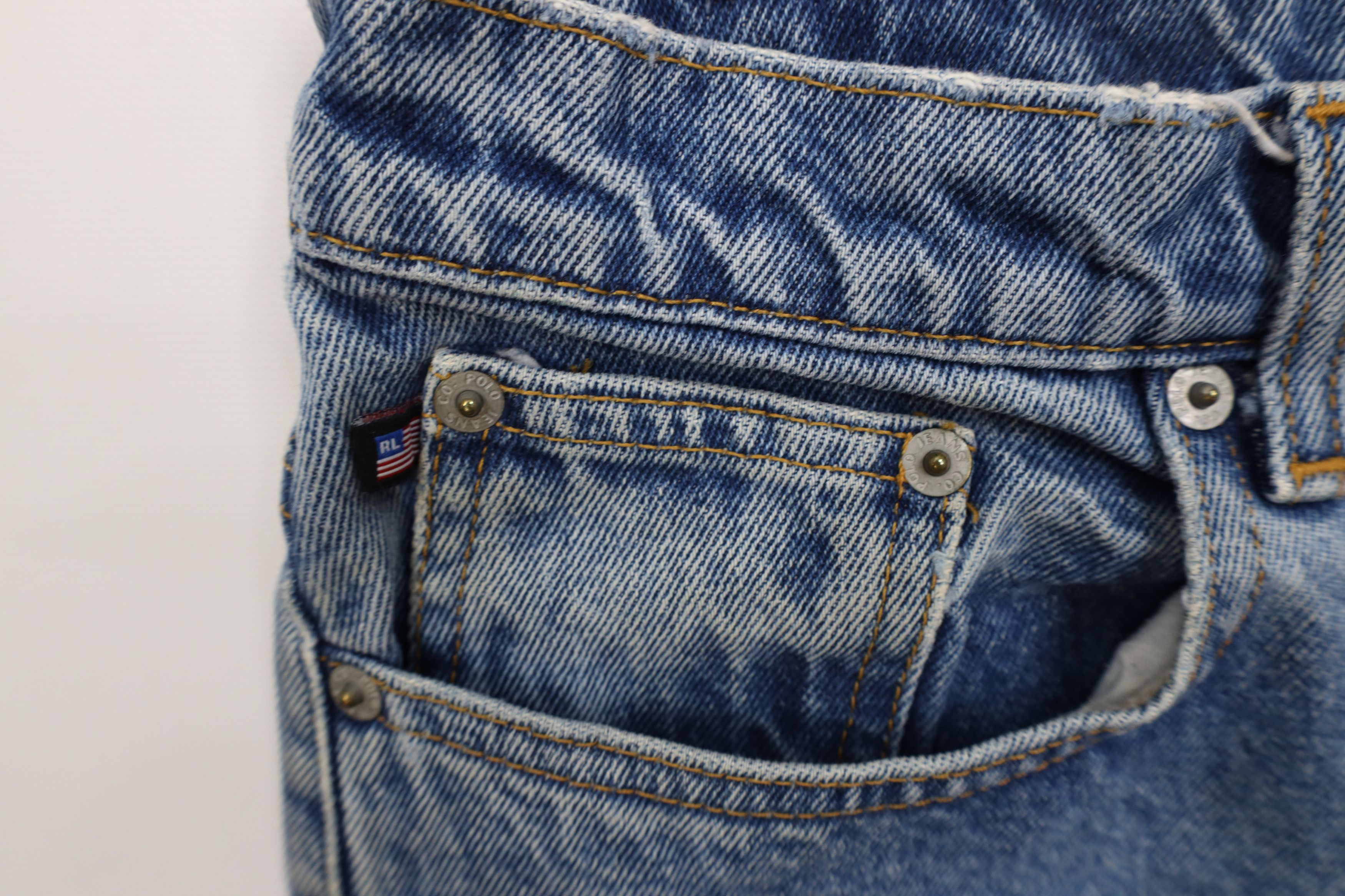 Ralph Lauren Vintage 90s Ralph Lauren Above Knee Denim Jean Shorts Jorts Size 30" / US 8 / IT 44 - 5 Thumbnail
