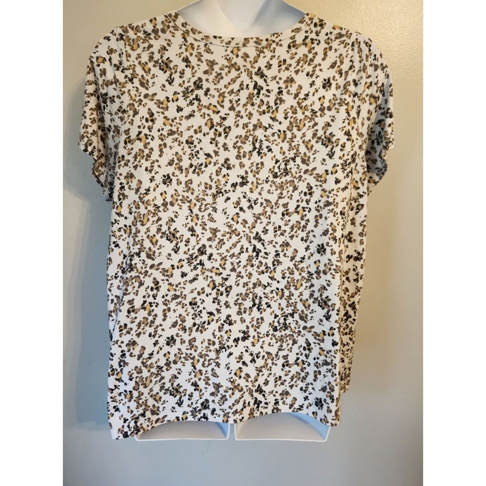 Vintage Lane Bryant Leopard Animal Print Cut Out Neck Casual Top 22 24 Size 3XL / US 20-22 - 4 Thumbnail