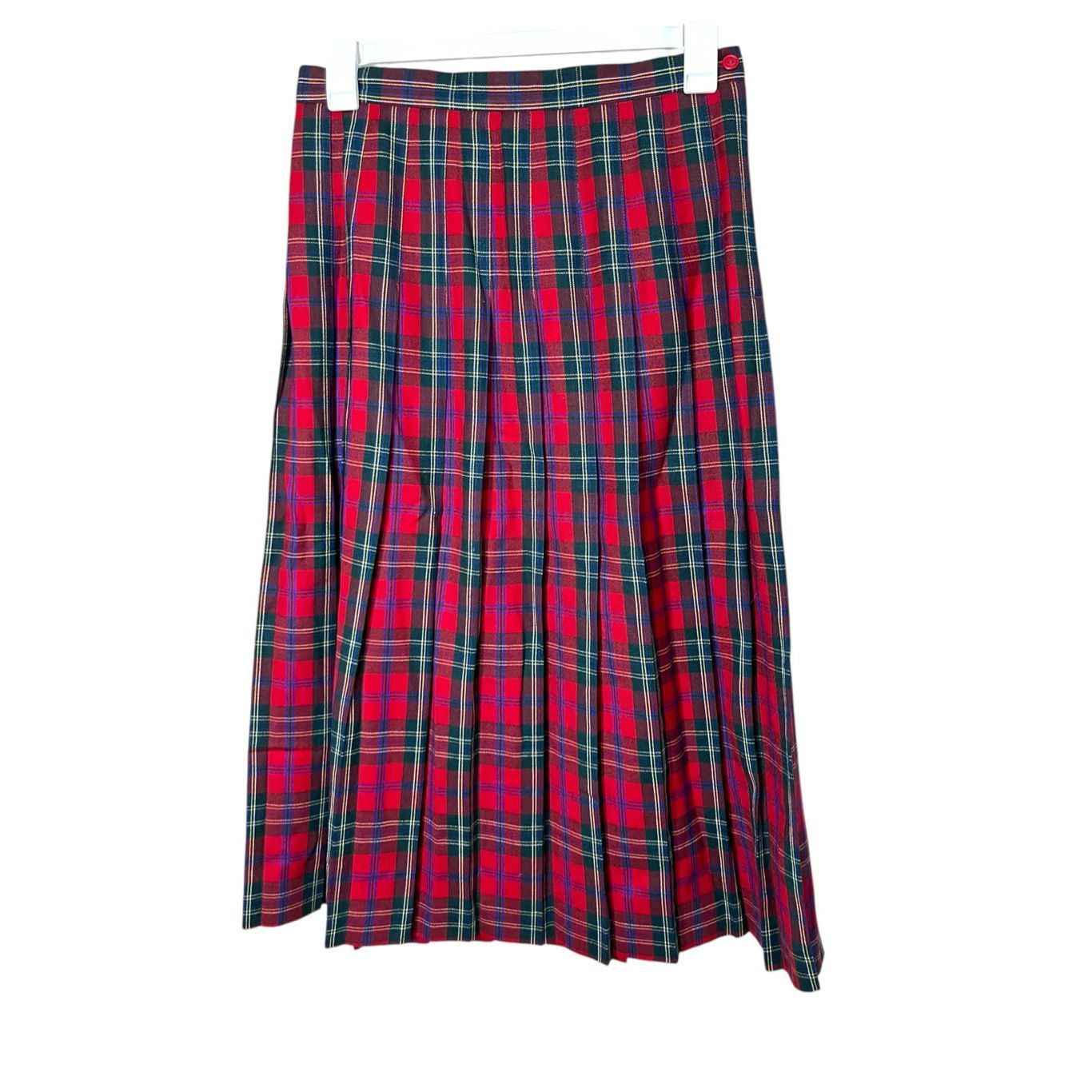 Other Vintage Talbots Size 14 Christmas Plaid 100% Wool Pleated Sk Size 36" / US 14 / IT 50 - 1 Thumbnail