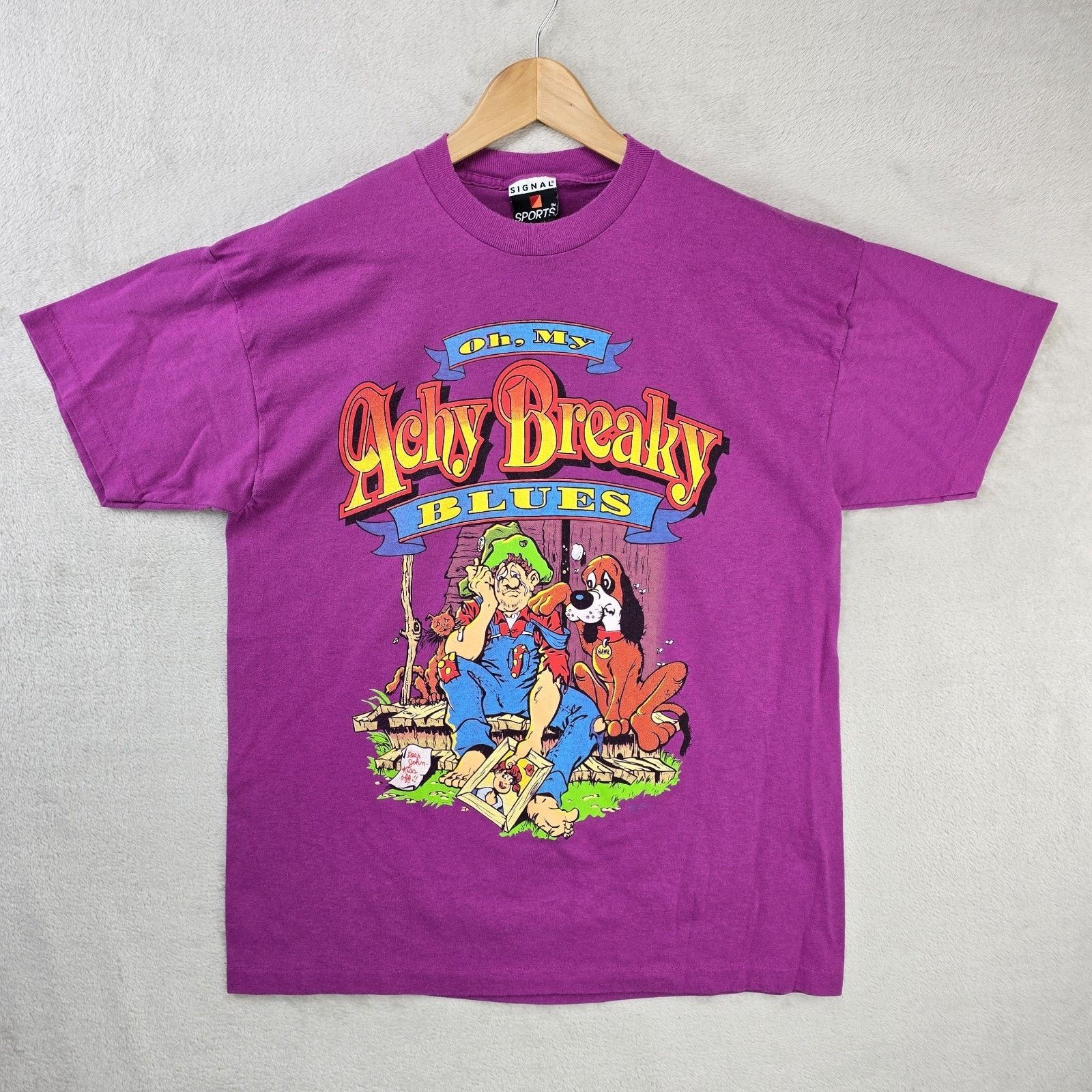 Other Vintage Achy Breaky Blues Shirt Large Hill Billy Humor Size US L / EU 52-54 / 3 - 2 Thumbnail