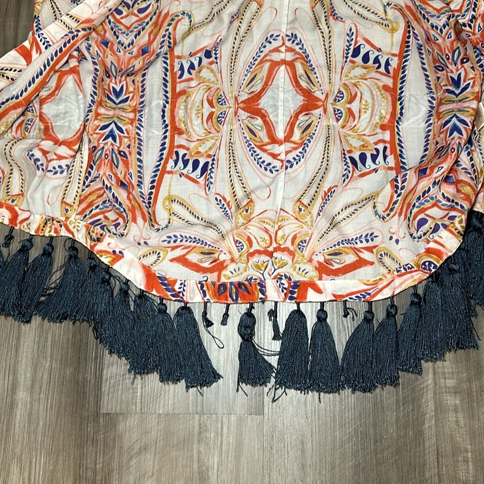 Other Gypsy Sand Boho Tasseled Abstract Cover Up - XS Size XS / US 0-2 / IT 36-38 - 5 Thumbnail