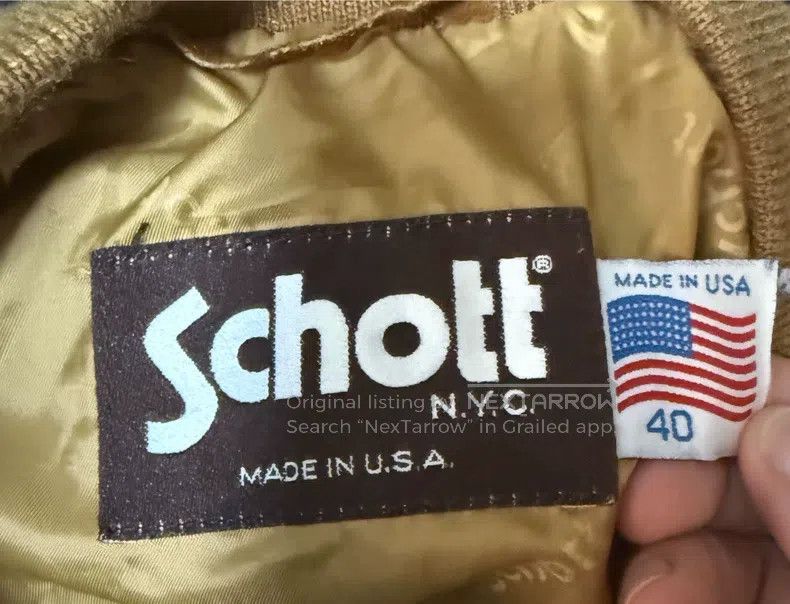Schott Schott Men's baseball bike genuine leather suede cowhide j Size US XL / EU 56 / 4 - 4 Thumbnail