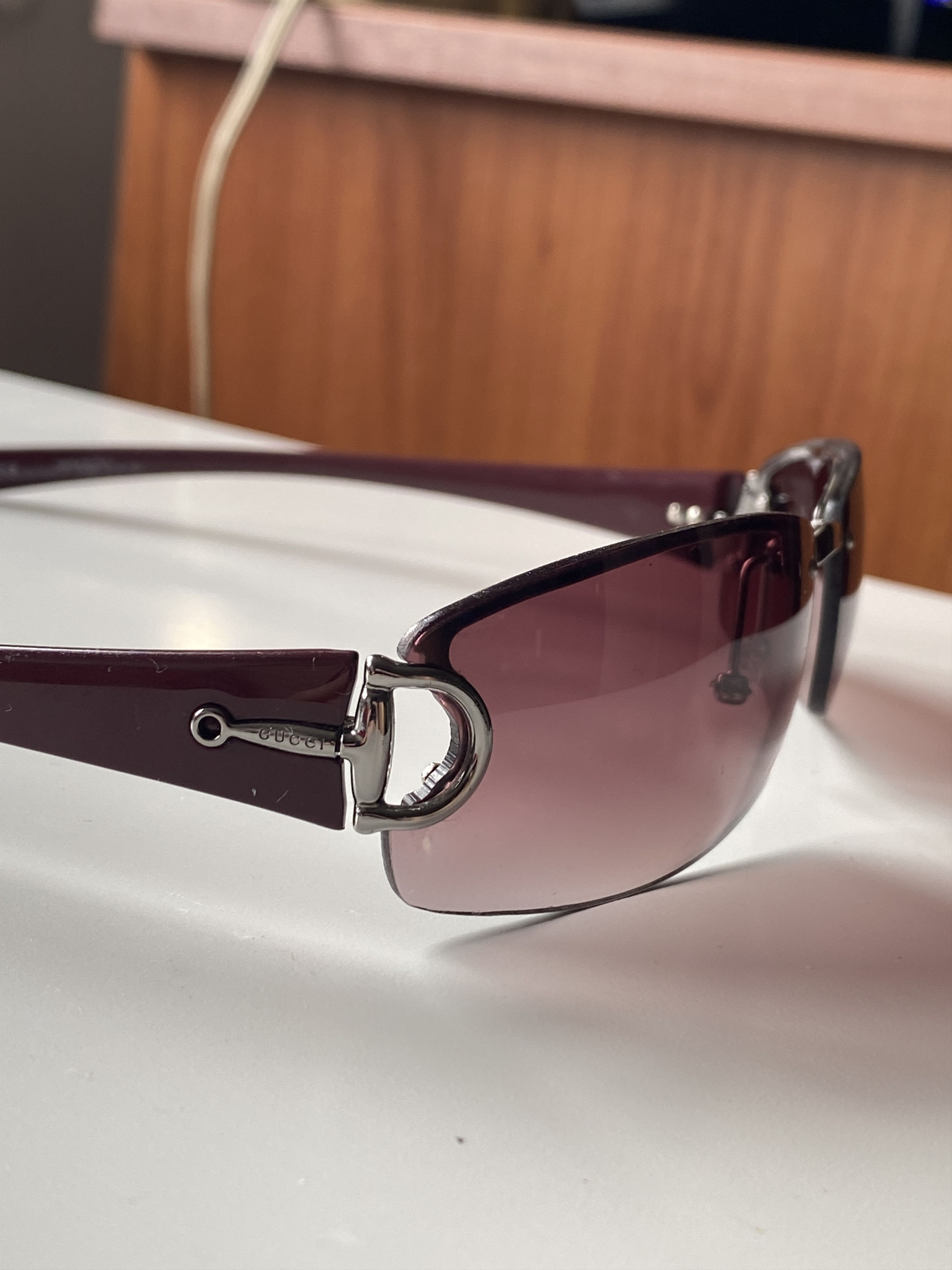 Gucci Vintage Gucci Red Sunglasses Size ONE SIZE - 4 Thumbnail