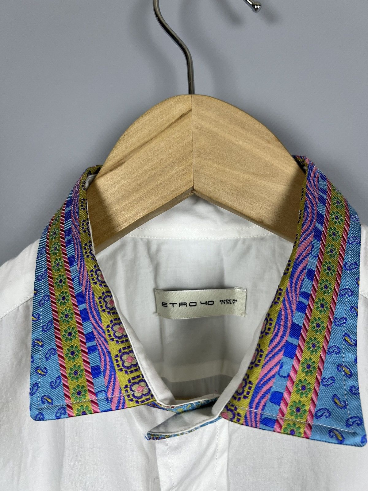 Etro (40) White Cotton shirt button up Etro Milano Size US M / EU 48-50 / 2 - 4 Thumbnail