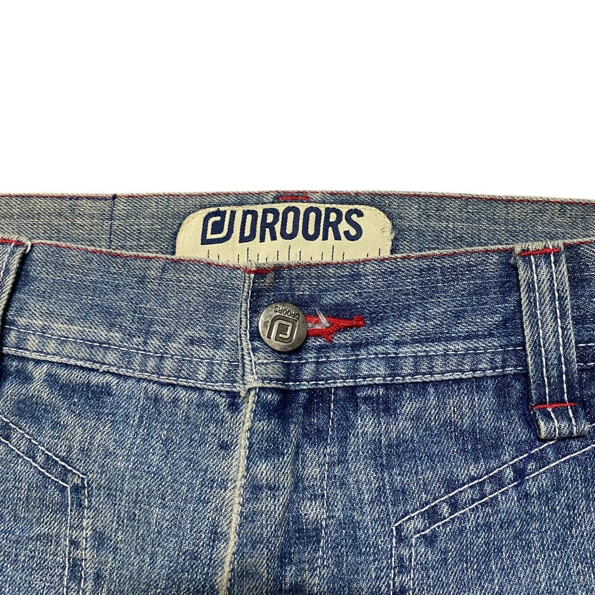 Droors DROORS Denim Wide Leg Jeans Zero Ska8 Patches Distressed Size US 29 - 6 Thumbnail