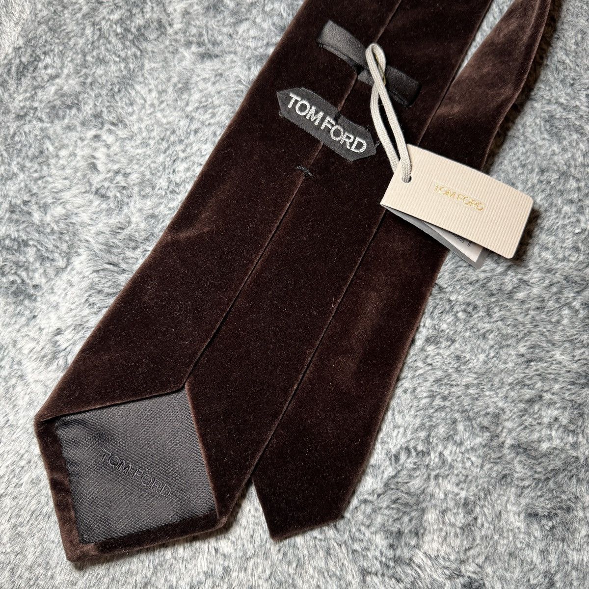 Tom Ford Tom Ford Velour Dark Broun Tie Size ONE SIZE - 2 Thumbnail
