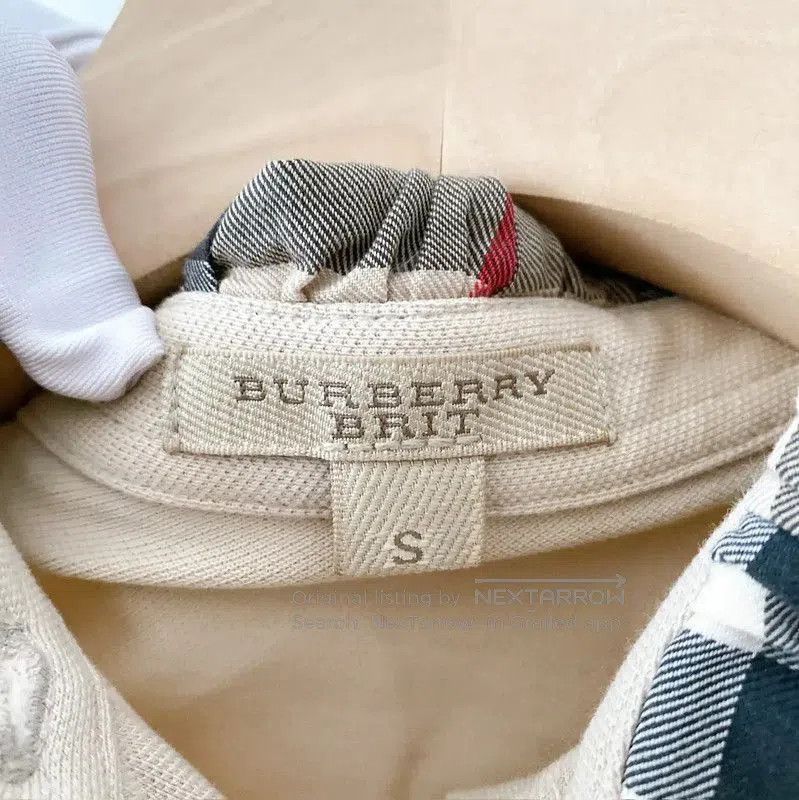 Burberry Burberry Long Sleeve Cotton T-Shirt in Khaki. Size S / US 4 / IT 40 - 6 Thumbnail