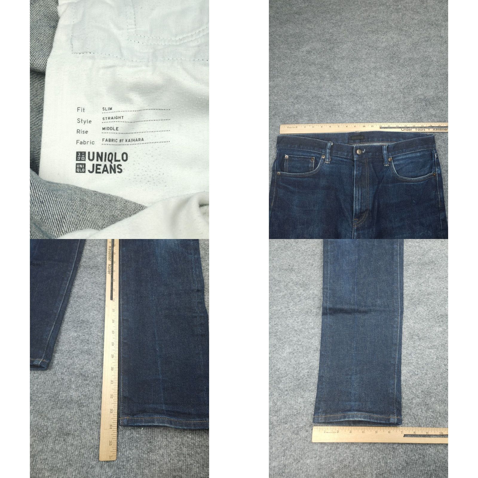 Uniqlo Uniqlo Jeans Mens 36x34 Blue Slim Straight Selvedge Stretch Kaihara Denim Pants Shirt? Size US 36 / EU 52 - 8 Thumbnail