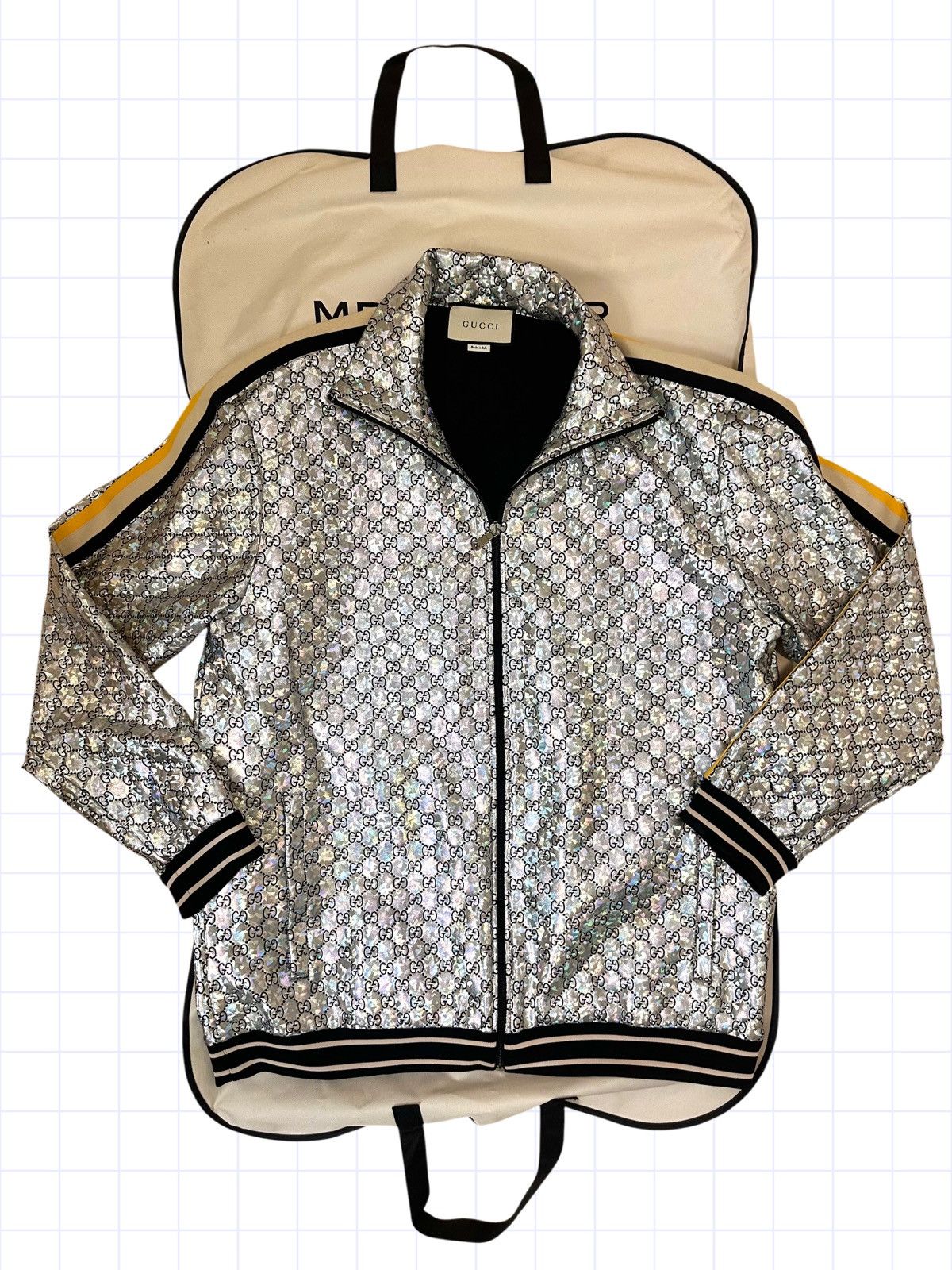 Gucci Gucci Holographic Monogram Track Jacket XL Size US XL / EU 56 / 4 - 1 Thumbnail