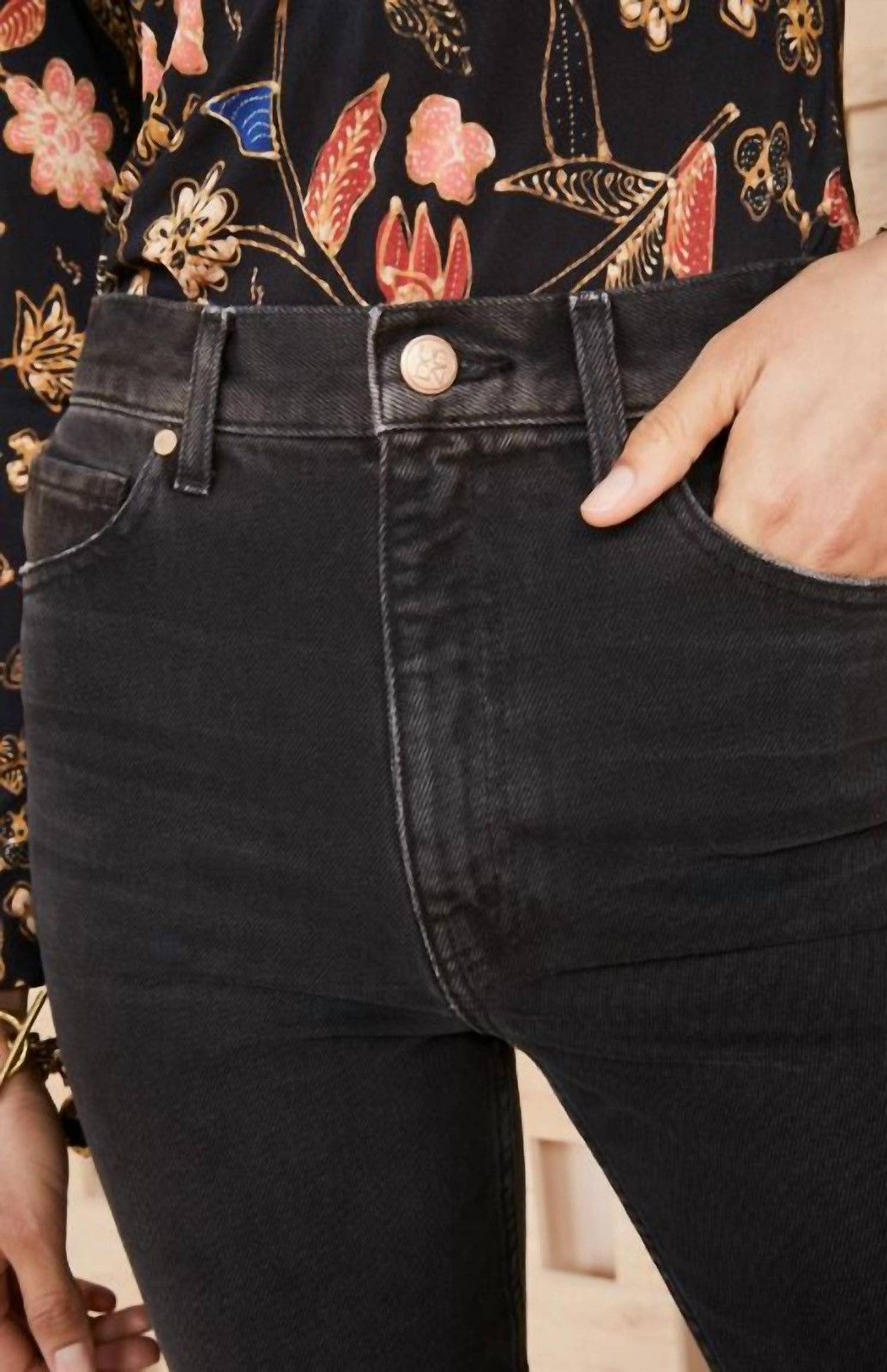 Ulla Johnson Ulla Johnson Black Smoke Wash Agnes Jeans Made in USA 25 VGC Size 25" / US 0 / IT 36 - 9 Thumbnail